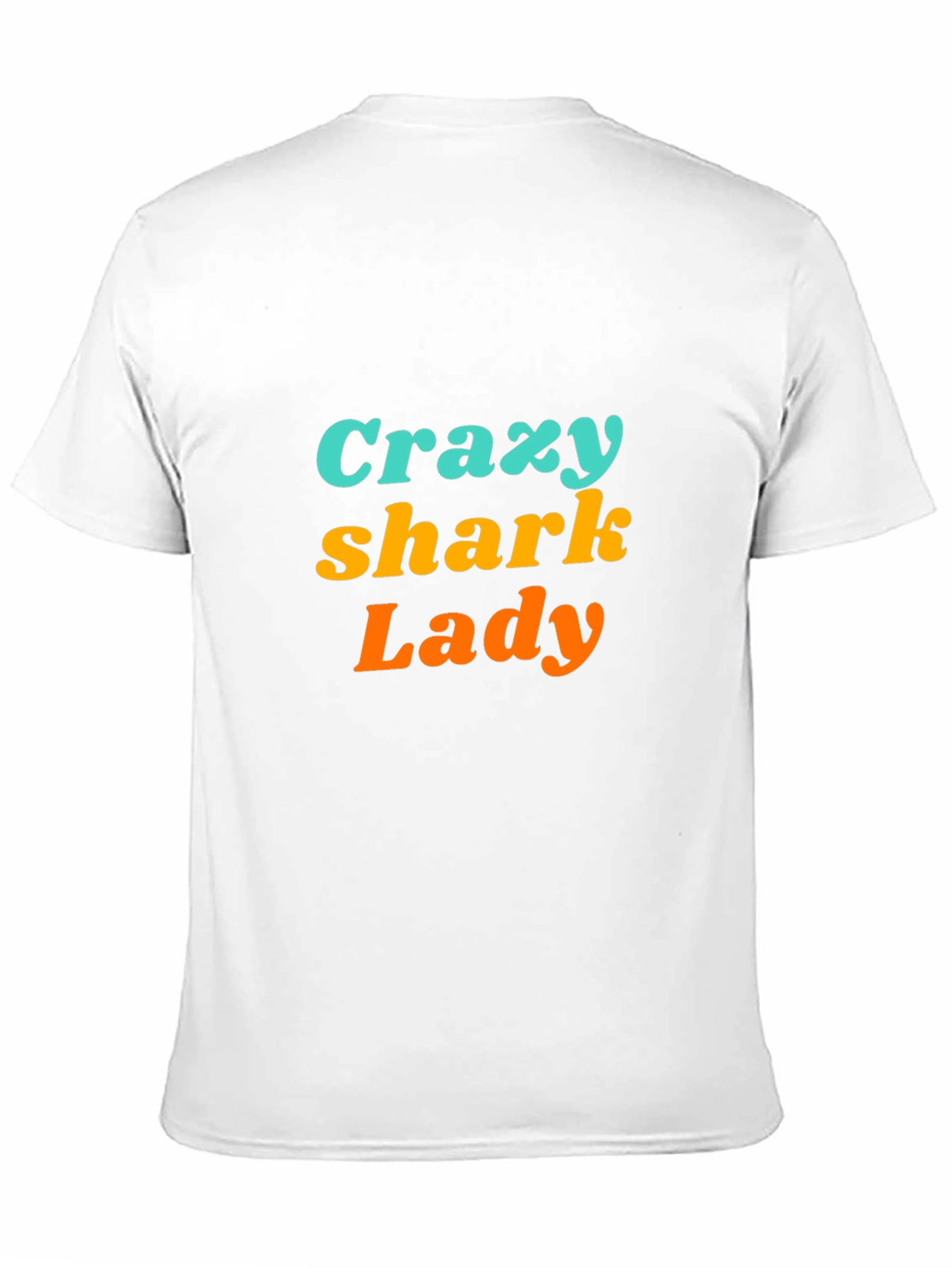 Crazy Shark Lady Black Graphic Tee - 11
