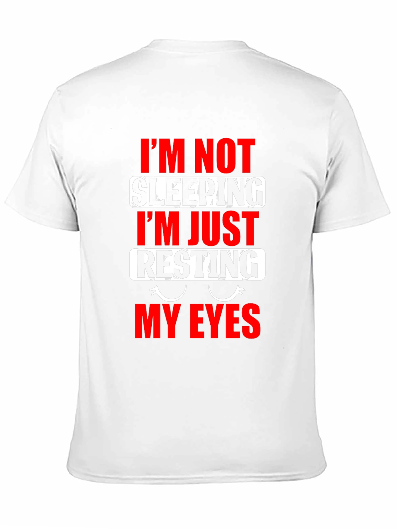 Black Funny "Resting My Eyes" Graphic T-Shirt view 11