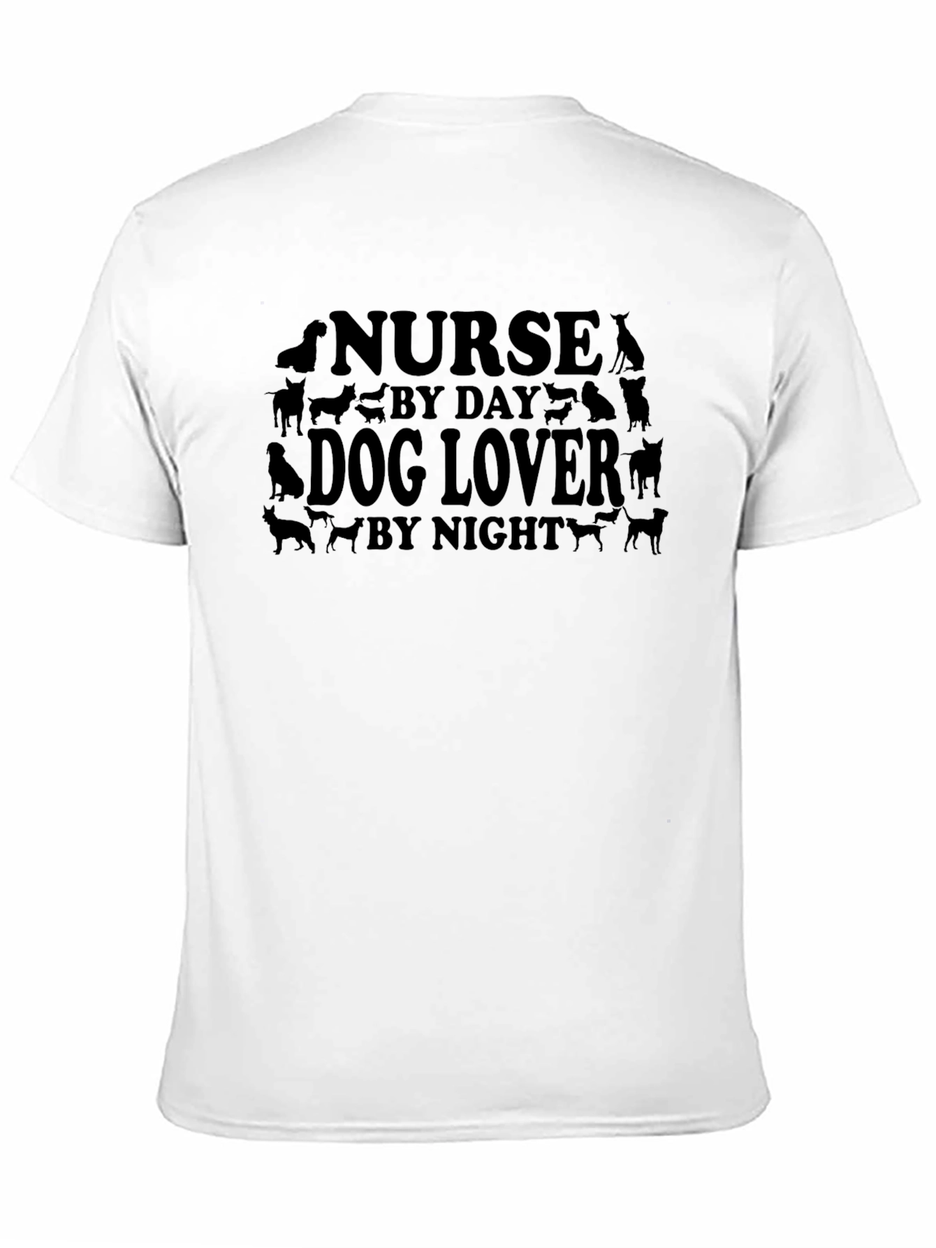 Black Nurse By Day Dog Lover By Night T-Shirt view 11