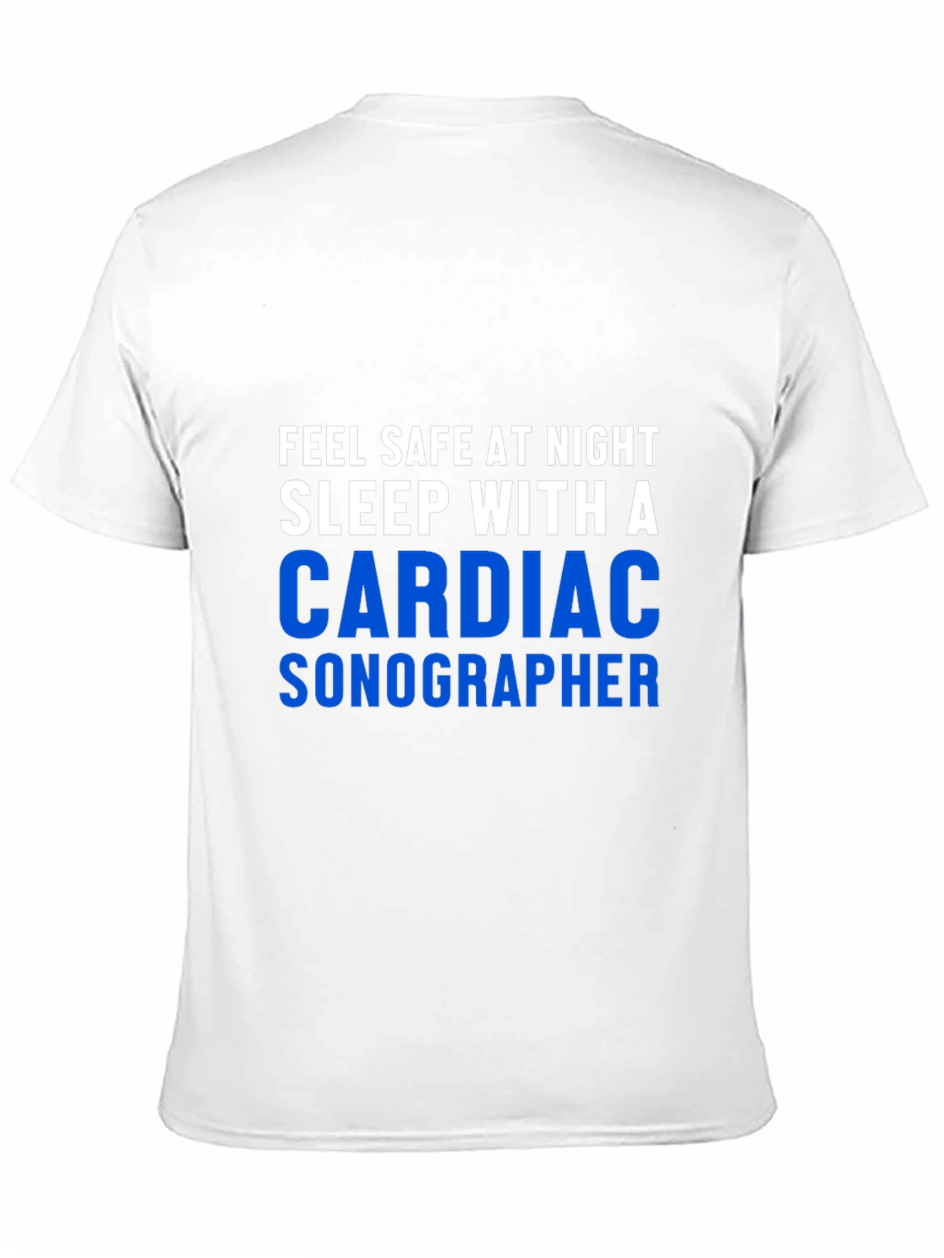 Black Cardiac Sonographer Graphic Tee - Feel Safe at Night! view 11