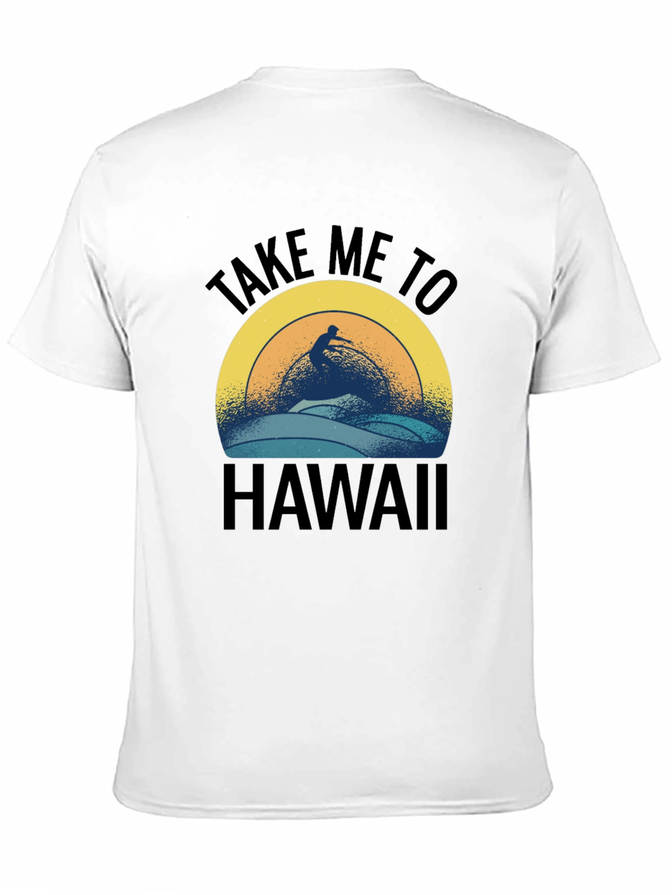 Black Take Me To Hawaii Surfer Graphic T-Shirt view 11