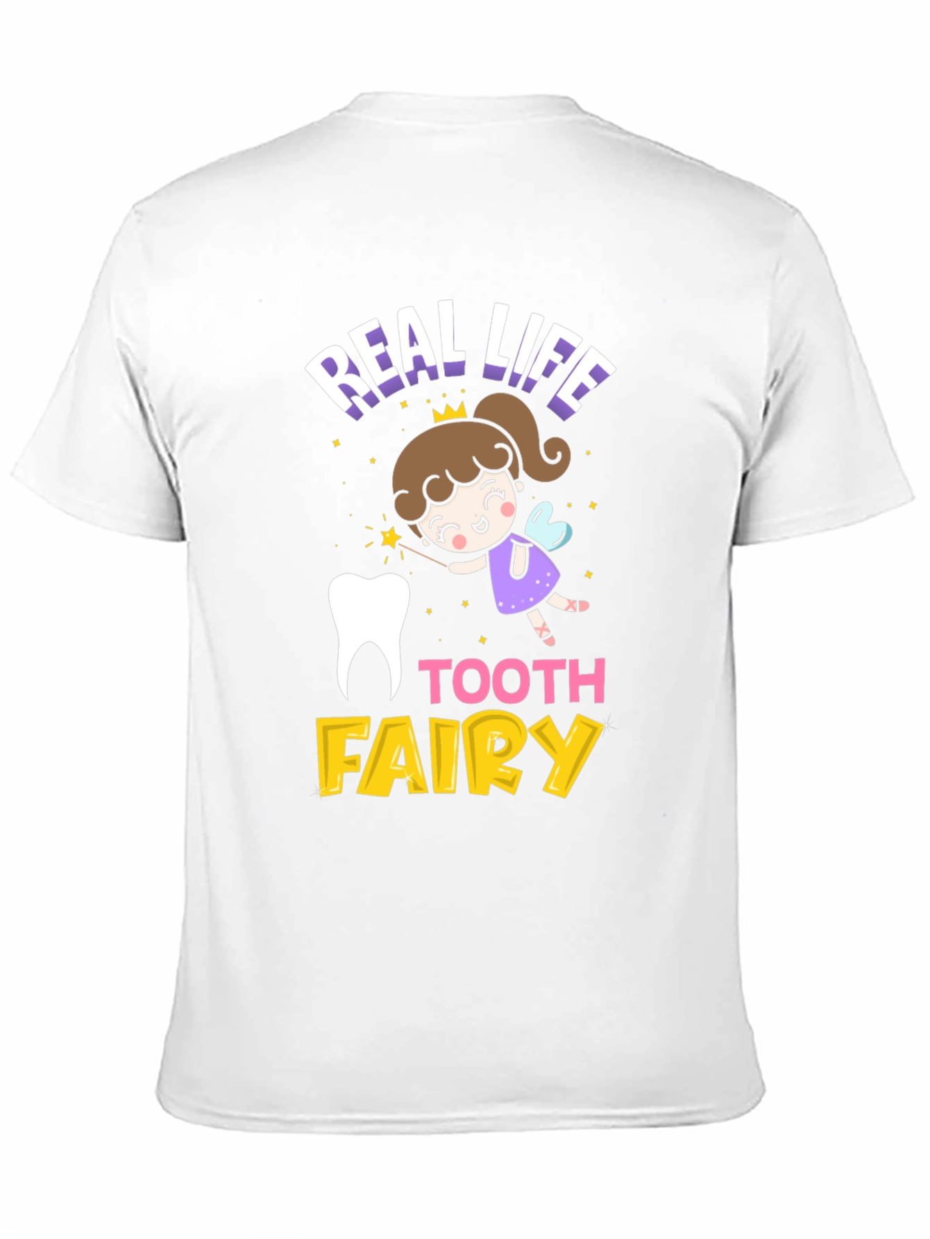 Black Real Life Tooth Fairy Graphic Tee view 11
