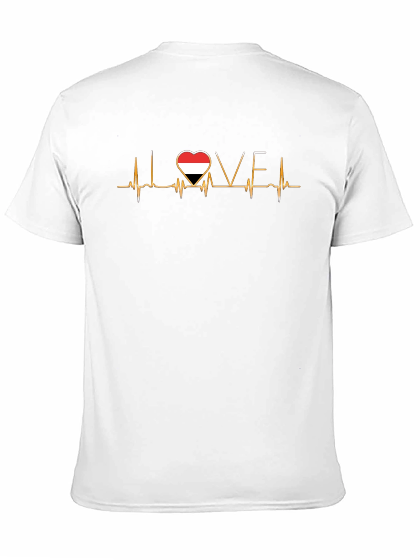 Love Yemen Heartbeat T-Shirt - Black - 11
