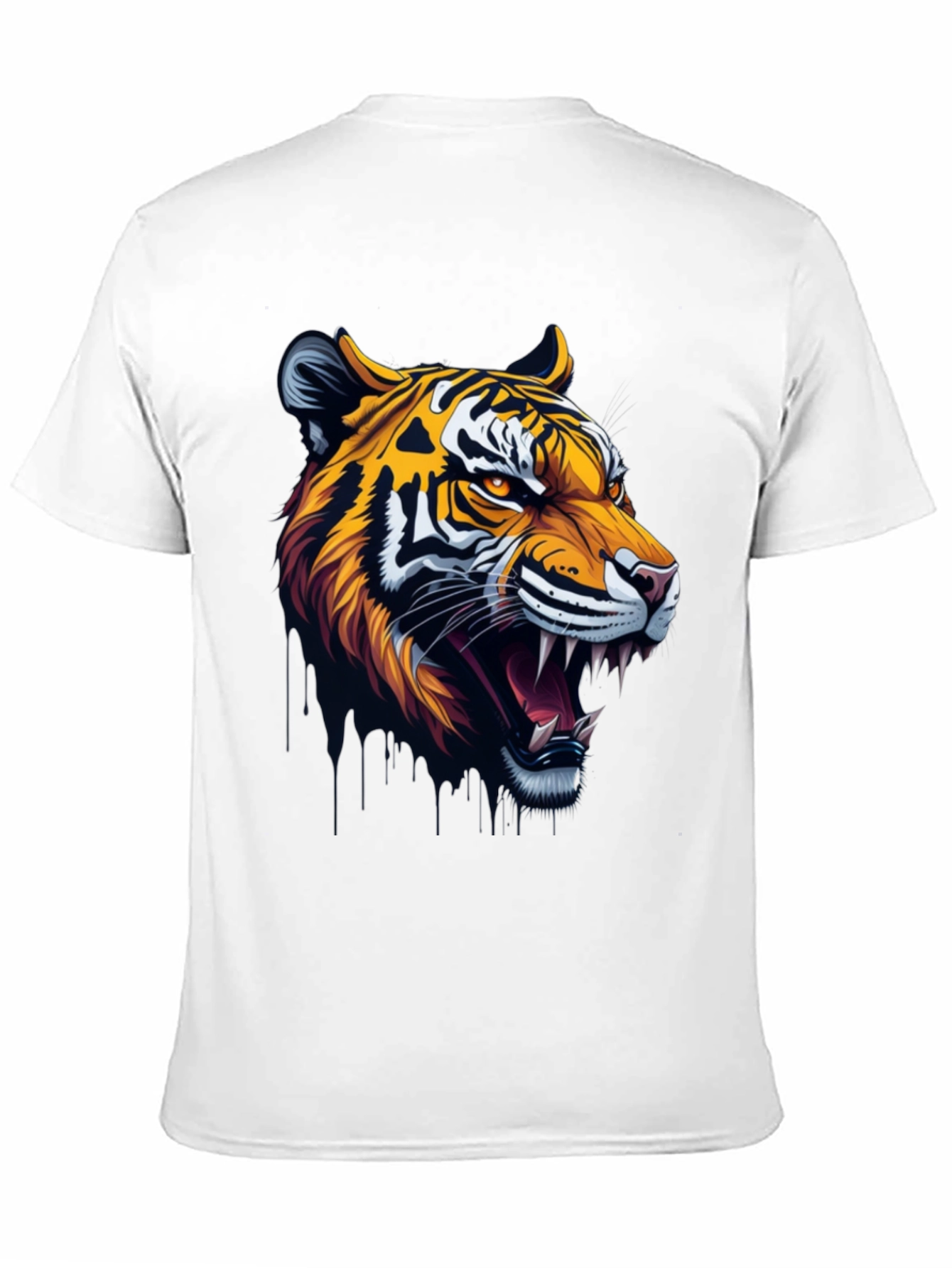 Black Tiger Graphic T-Shirt - Bold Black Tee view 11