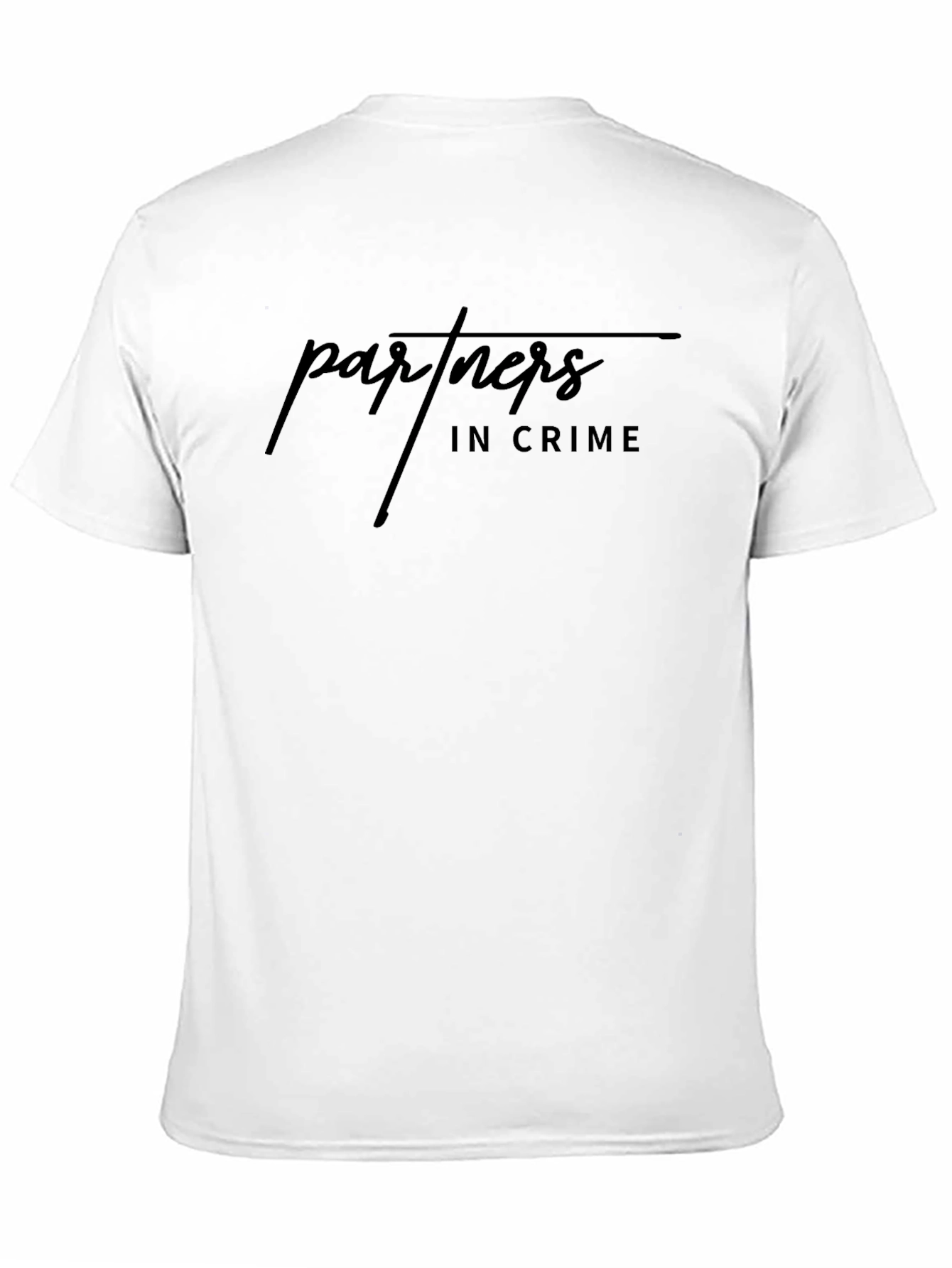 Black Partners in Crime T-Shirt - Unisex Cotton Tee view 11