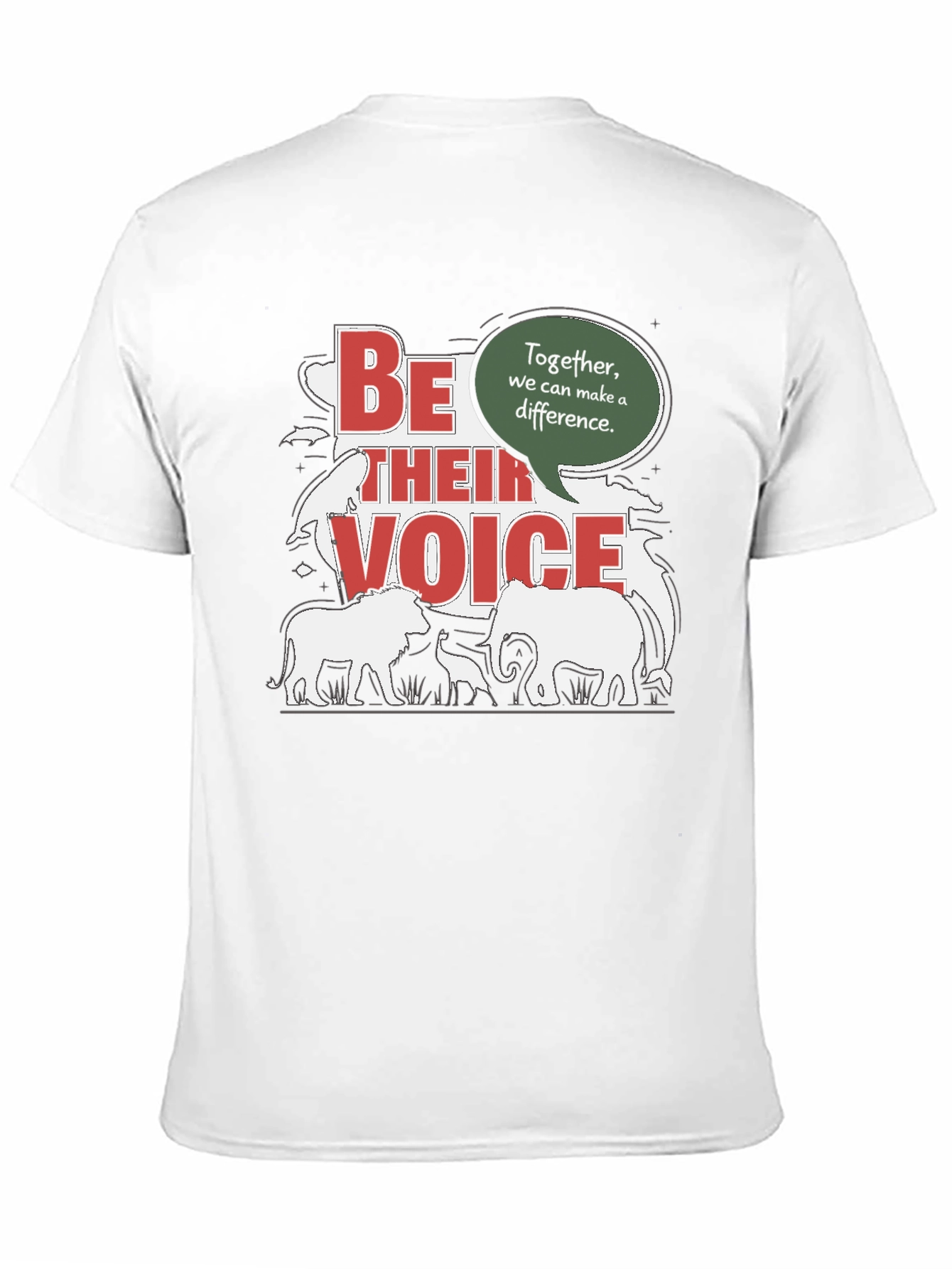 Black Be Their Voice T-Shirt - Animal Conservation Tee view 11