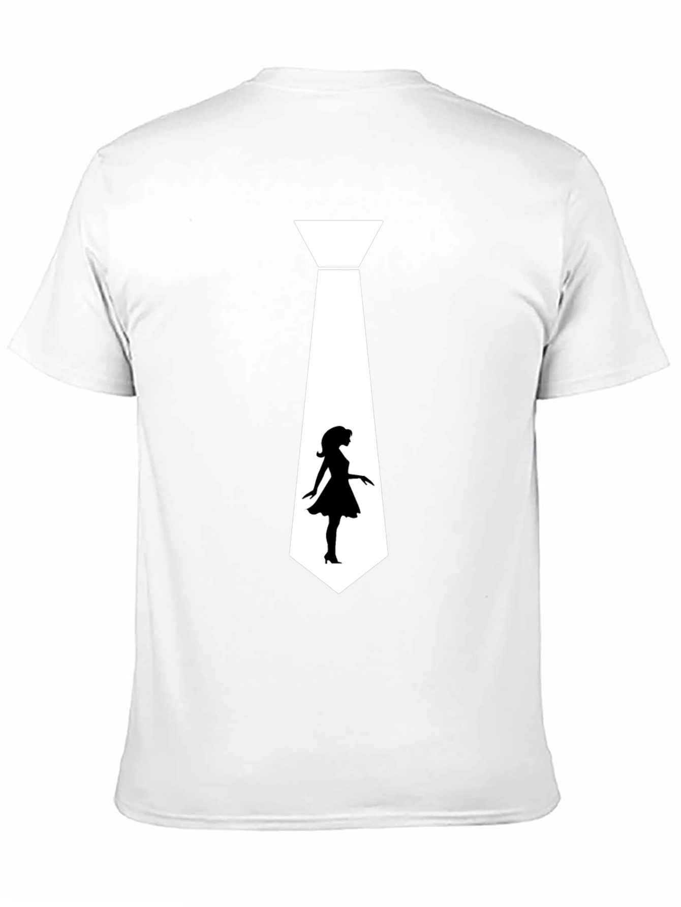 Black Fun Tie Graphic Tee - Dressy Casual T-Shirt view 11