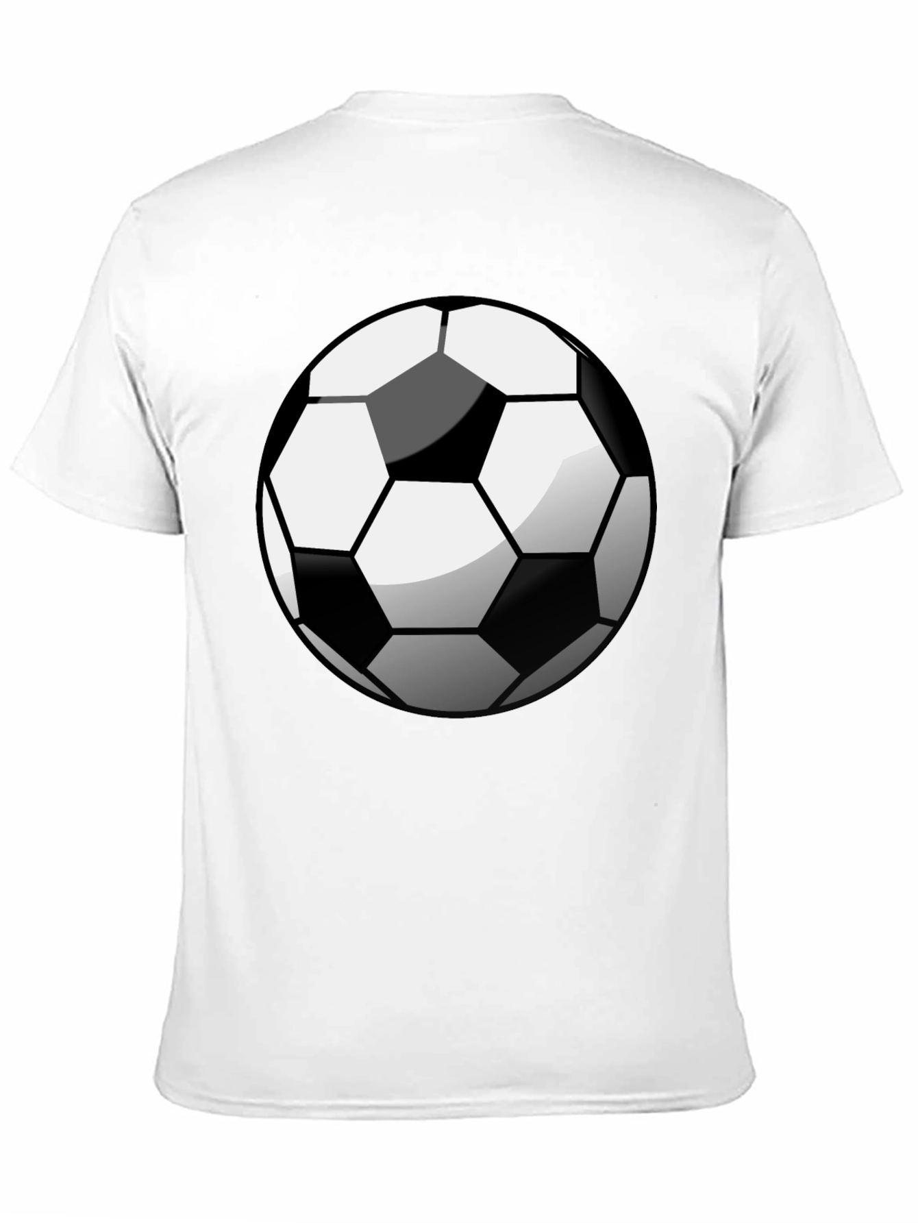 Black Soccer Ball Graphic Tee - Black Cotton T-Shirt view 11