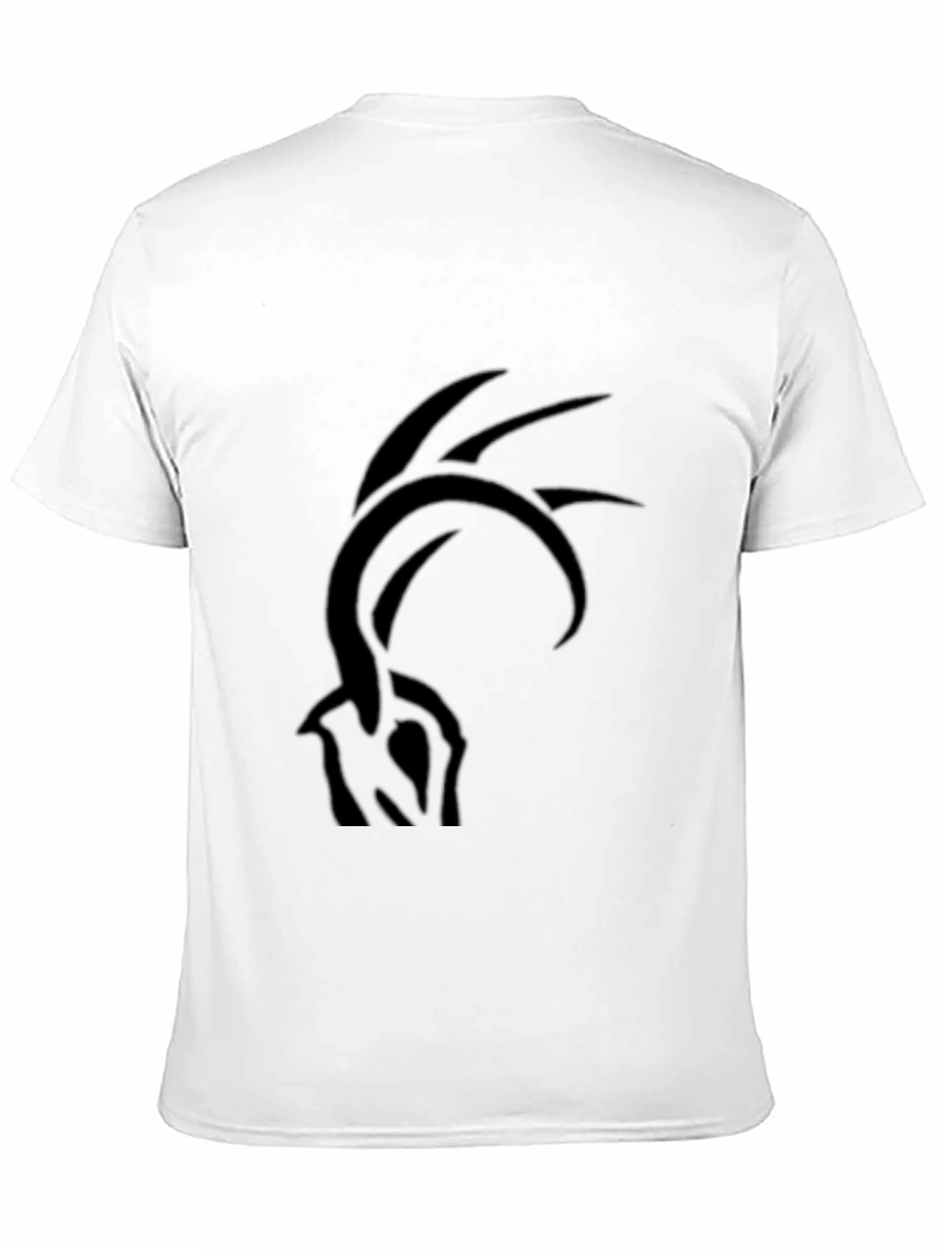 Black Black T-Shirt with Abstract Graphic Print view 11