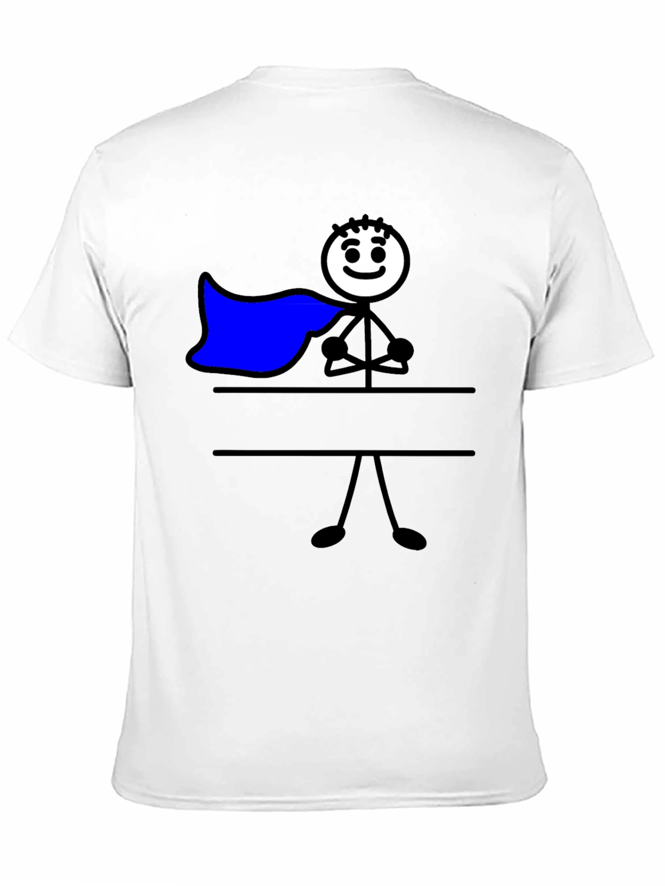 Black Superhero Stick Figure Graphic Tee - Mens Black T-Shirt view 11