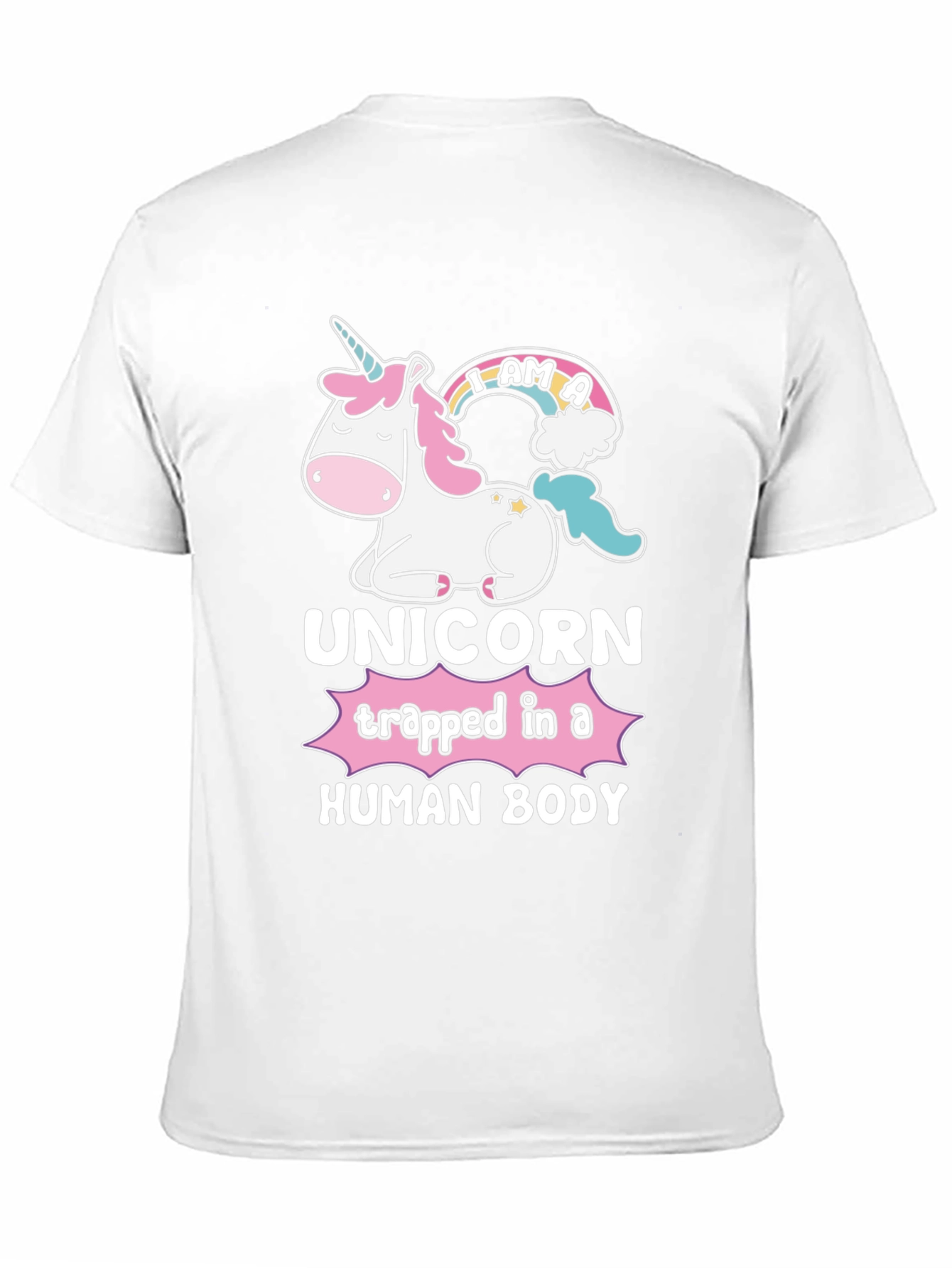 Black Unicorn Trapped in a Human Body T-Shirt view 11