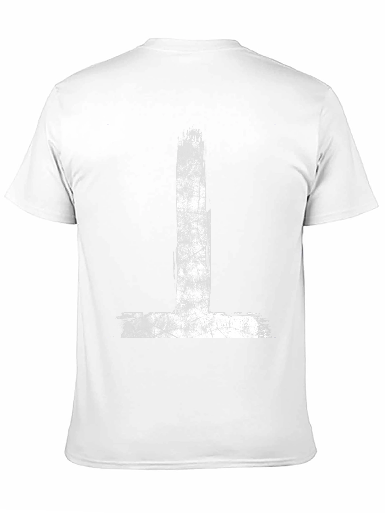 Black Grunge T-Shirt White Cross Style Black Cotton Tee view 11