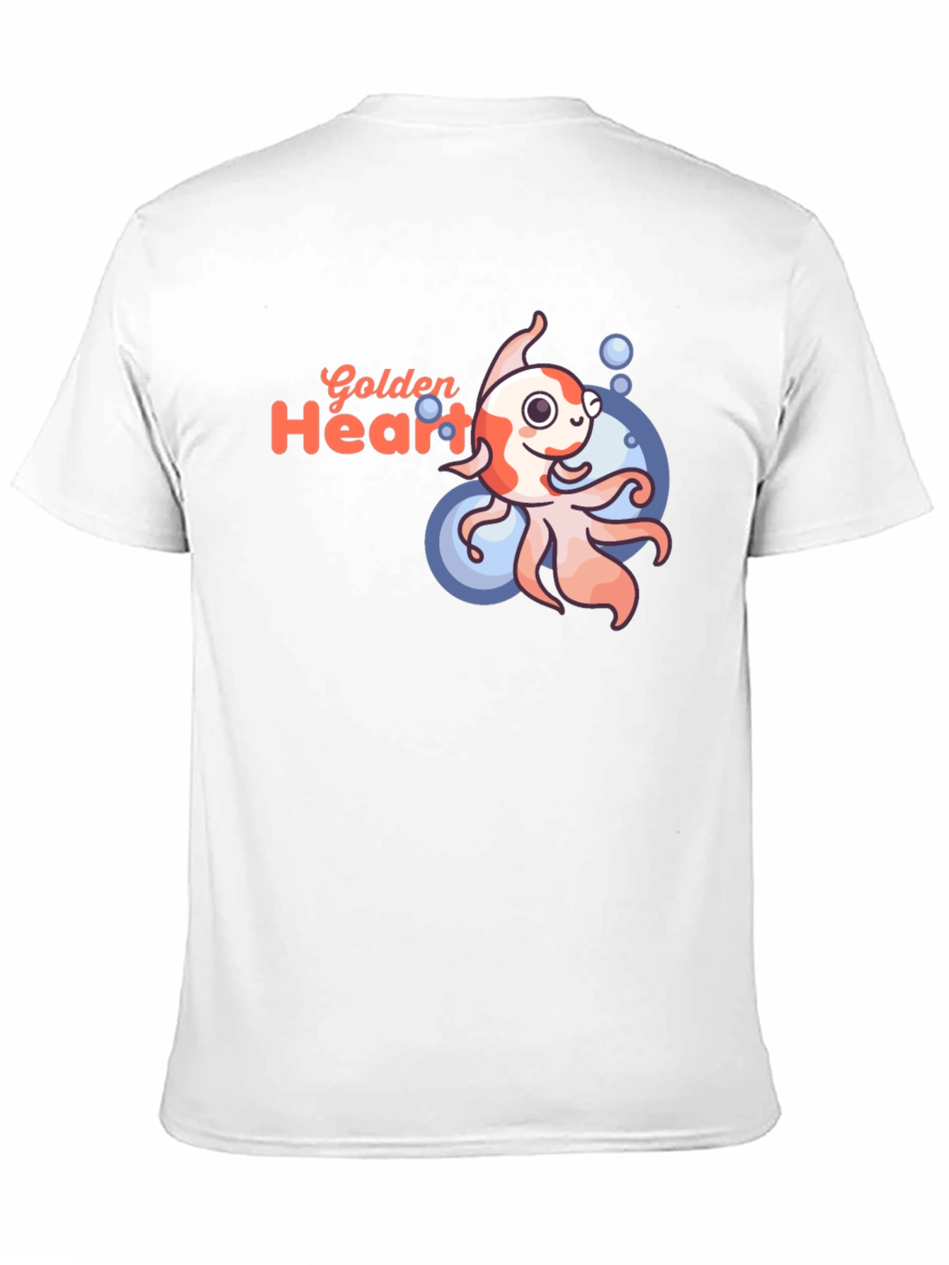 Black Golden Heart Goldfish Graphic Tee - Black view 11