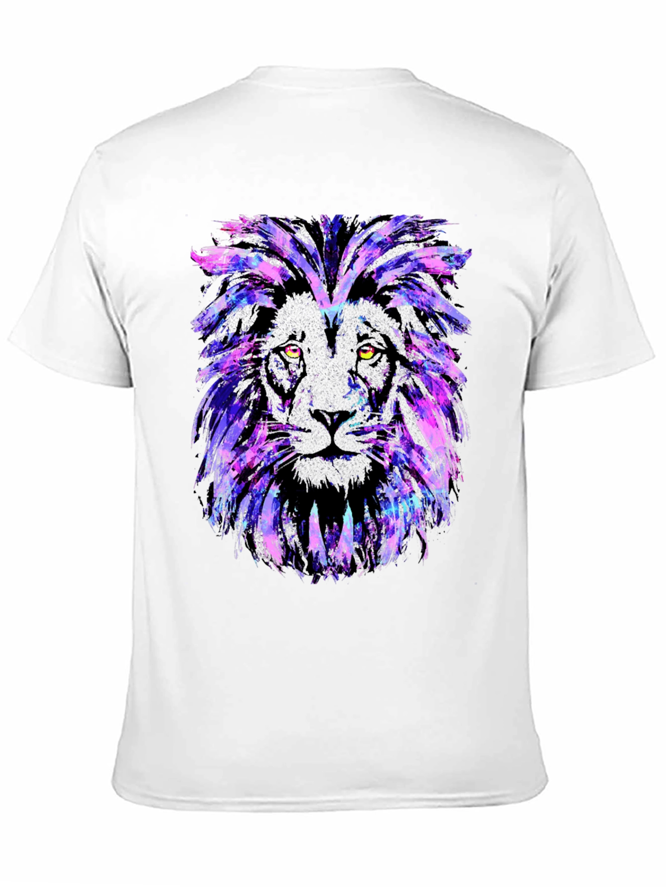 Black Galaxy Lion Graphic Tee - Stylish Men's Black T-Shirt view 11