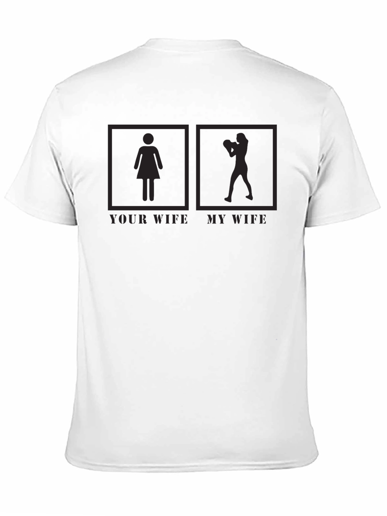 Black Your Wife My Wife Boxer Graphic T-Shirt Funny Tee view 11