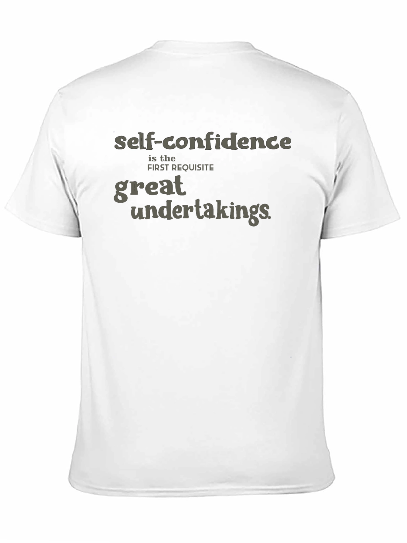 Black Self-Confidence Quote T-Shirt - Great Undertakings view 11