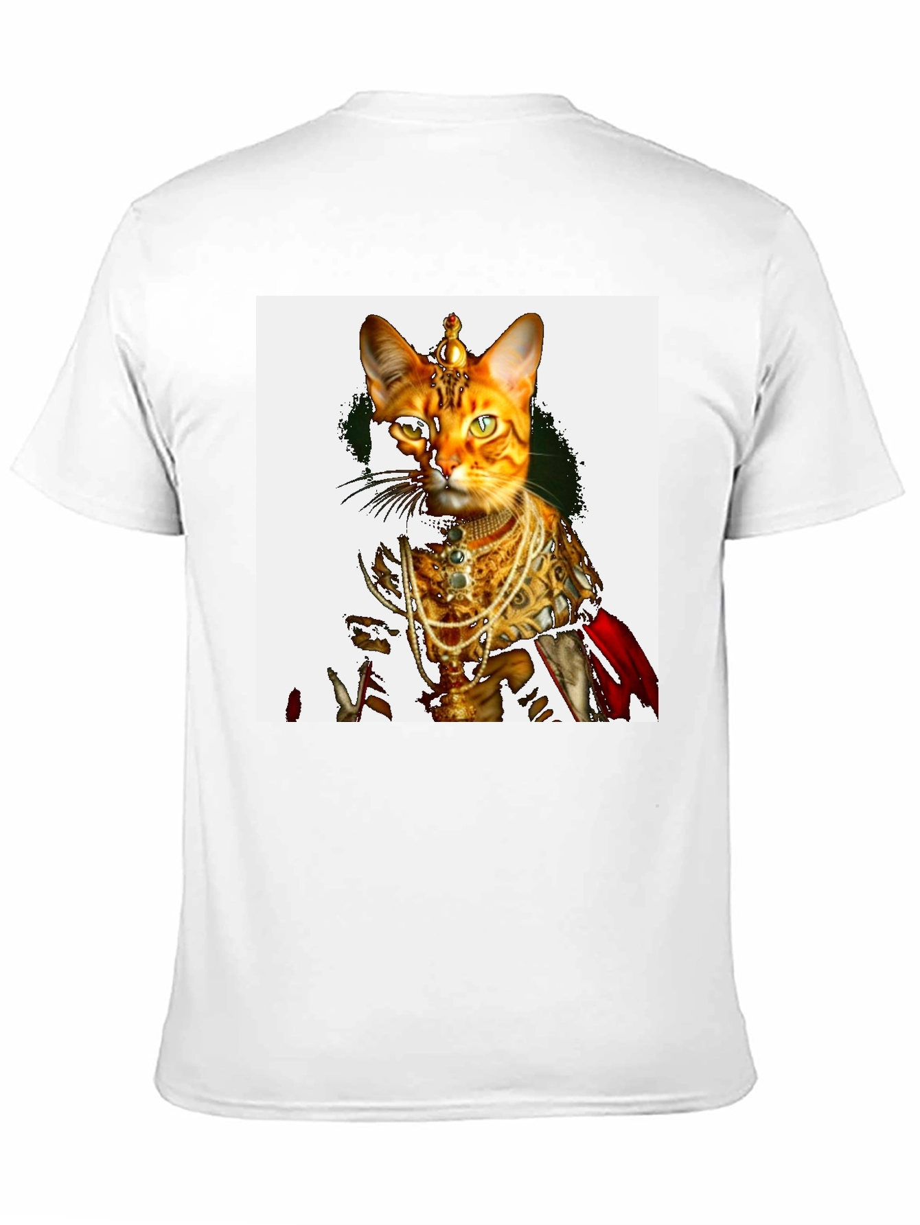 Black Royal Cat T-Shirt - Unique Graphic Tee view 11