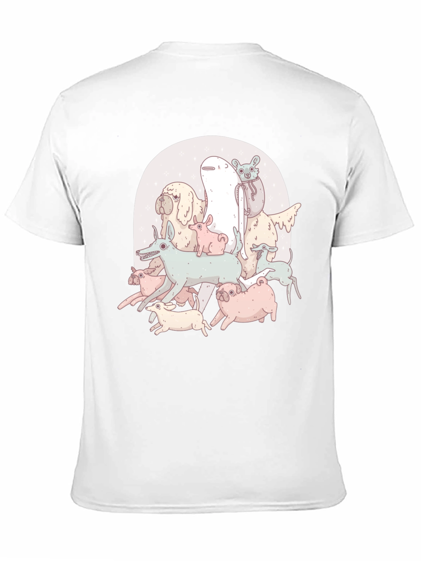 Black Funny Dog Pile Graphic T-Shirt view 11