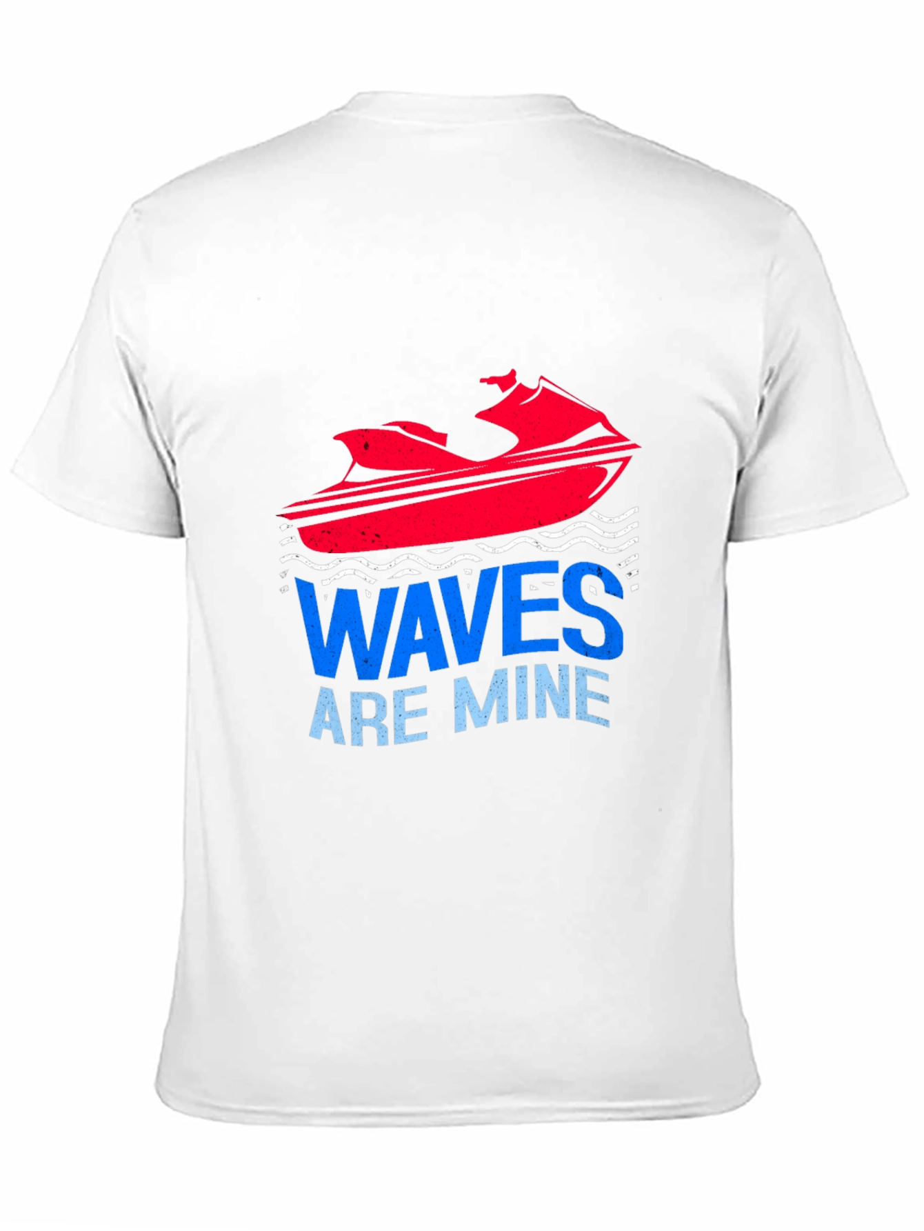 Black Waves Are Mine Graphic Tee - Jet Ski T-Shirt view 11