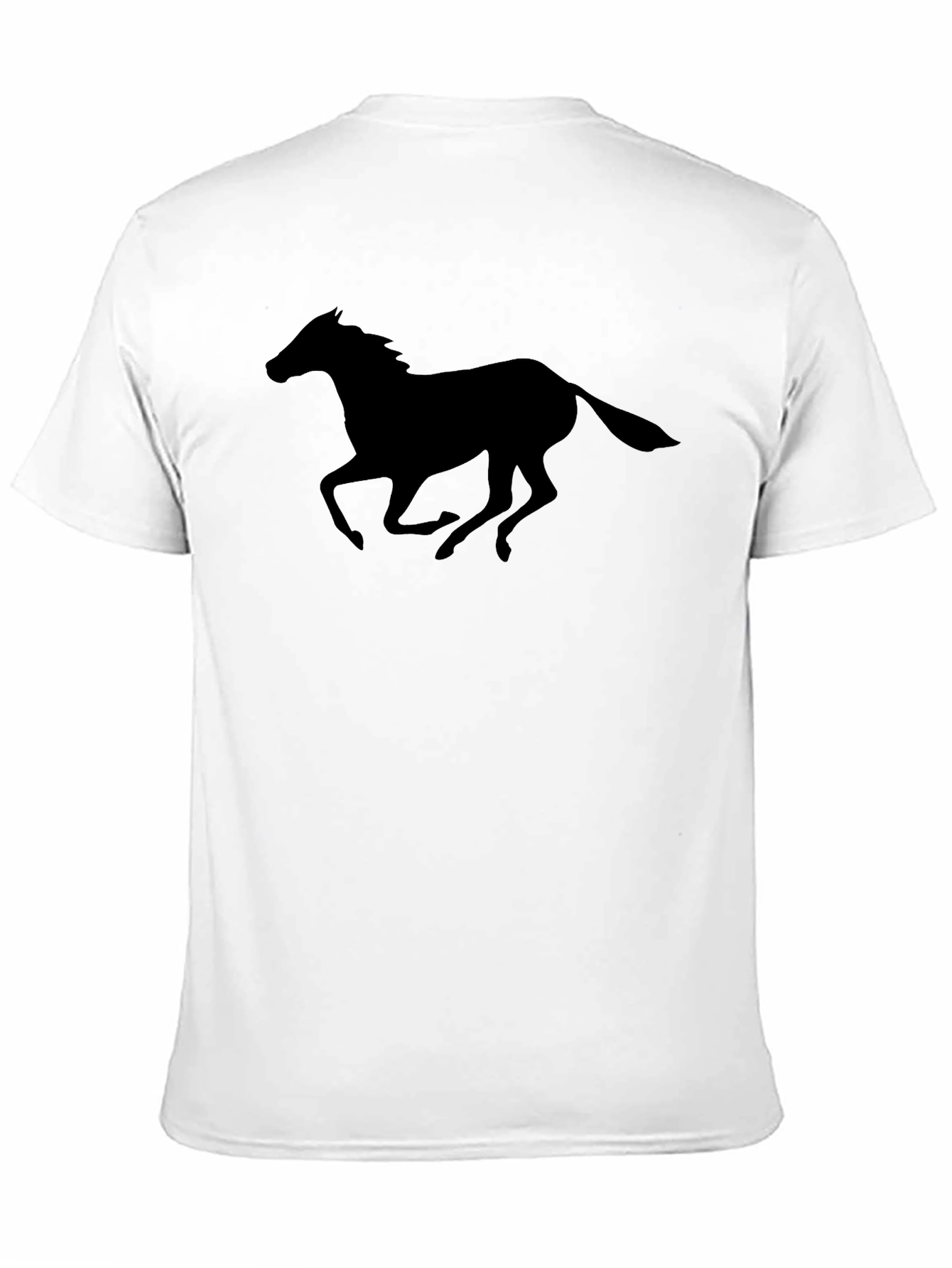 Black Black Horse Silhouette Graphic Tee - Unisex view 11