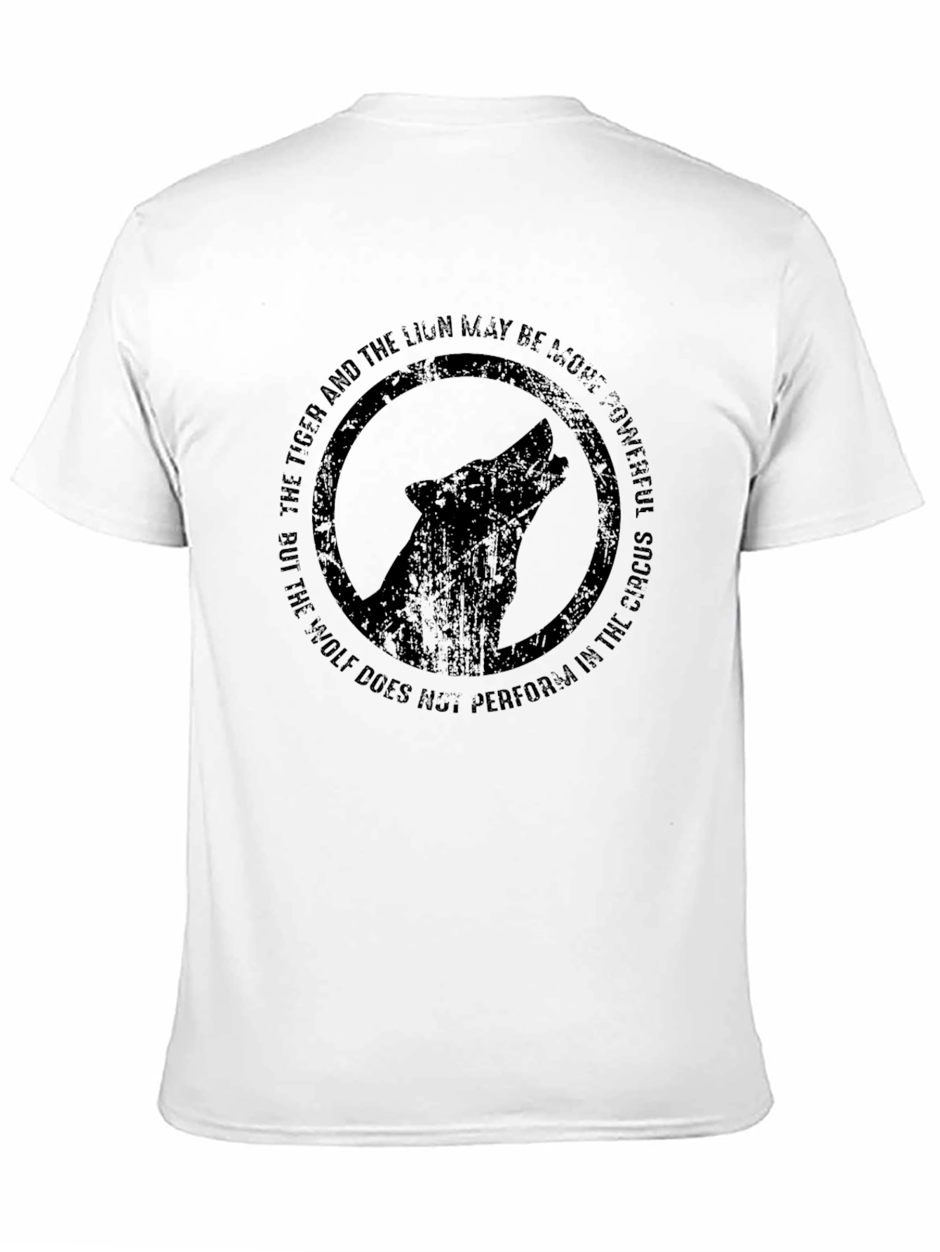 Black Wolf T-Shirt - Tiger & Lion Powerful, Wolf Doesn't Perform view 11