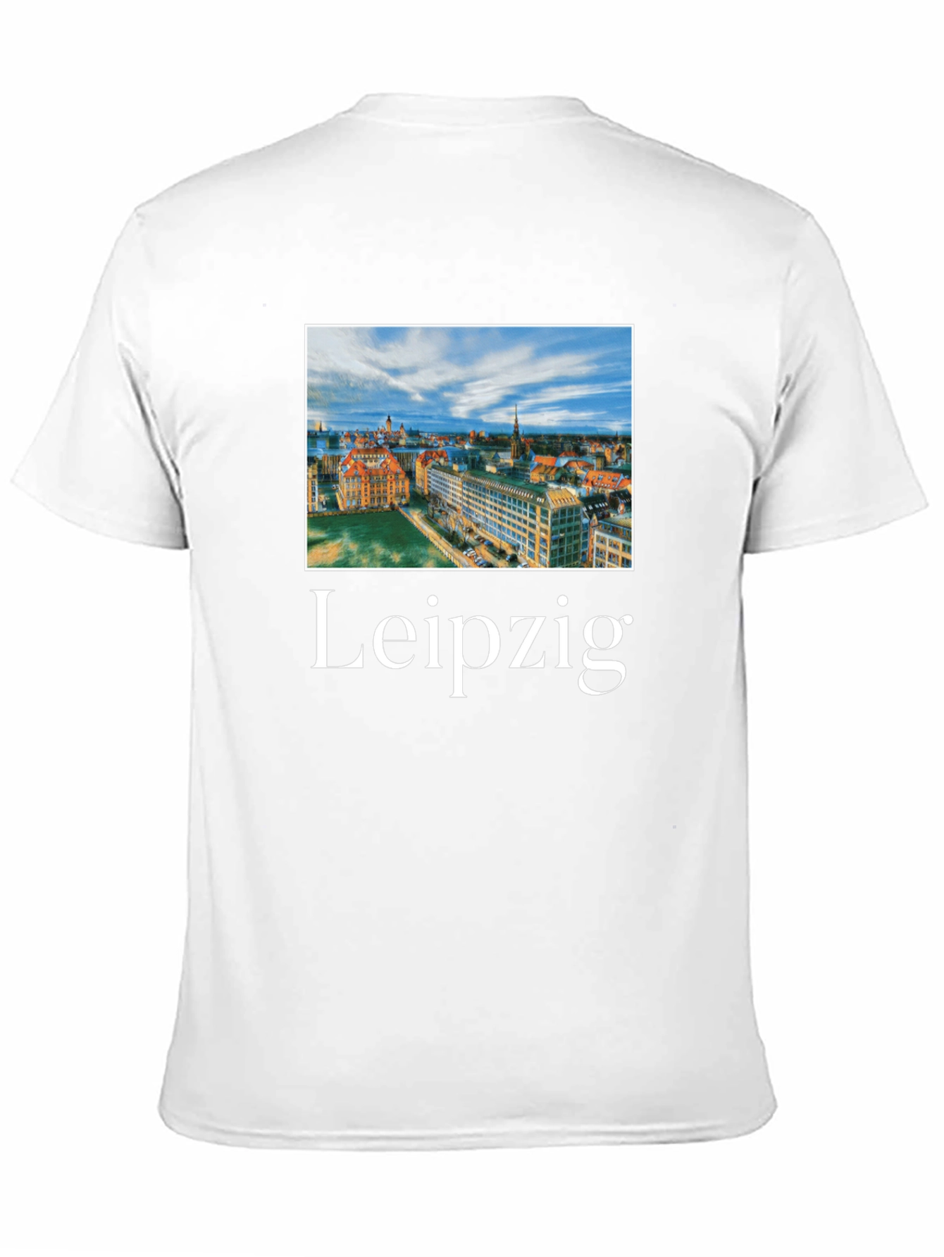 Black Leipzig Cityscape Graphic T-Shirt view 11