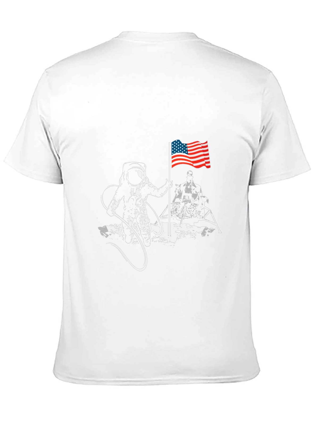 Black Astronaut American Flag T-Shirt - Space Exploration Tee view 11