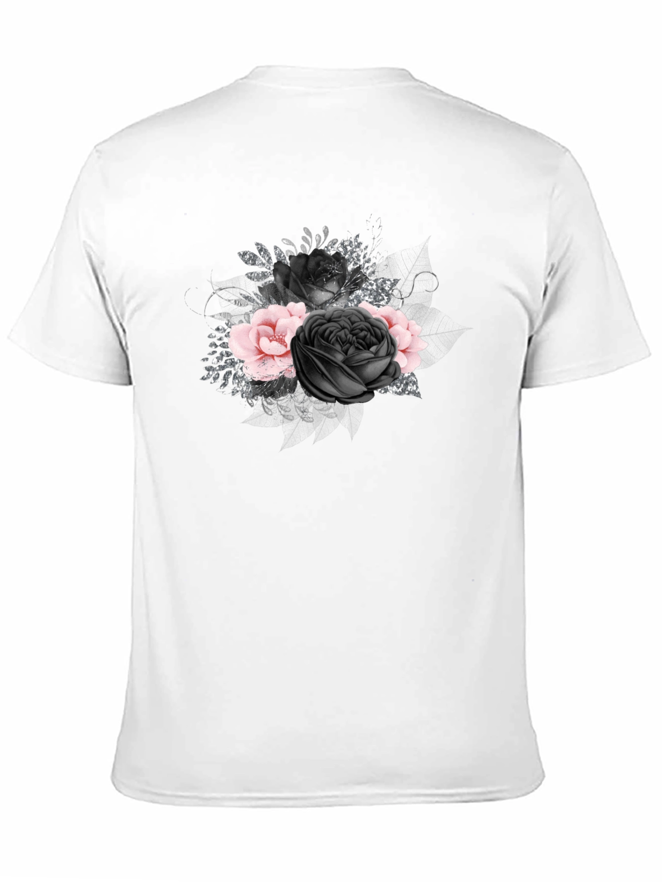 Black Black Floral Graphic Tee - Stylish Men's T-Shirt view 11