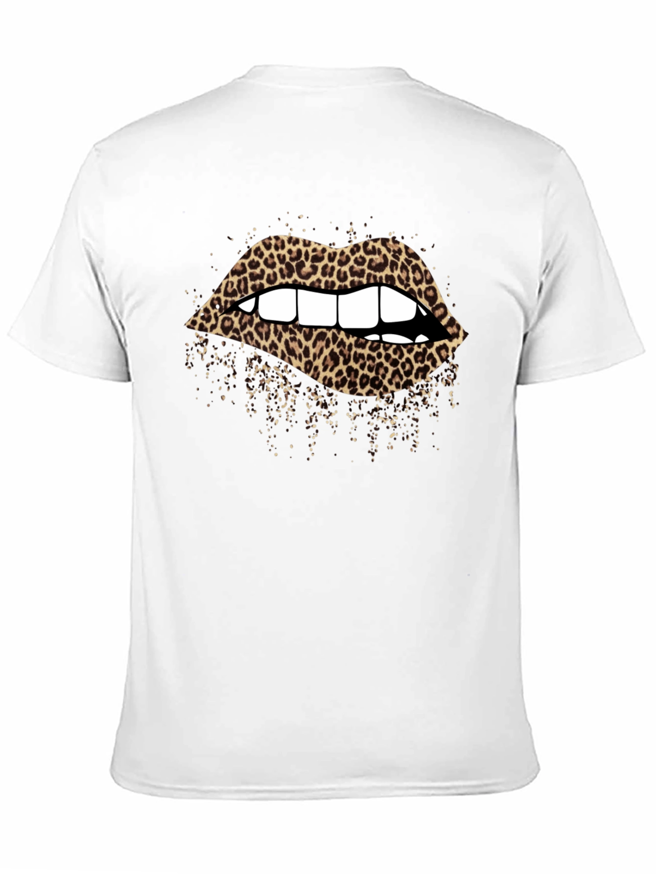 Black Leopard Lips Graphic T-Shirt - Black view 11