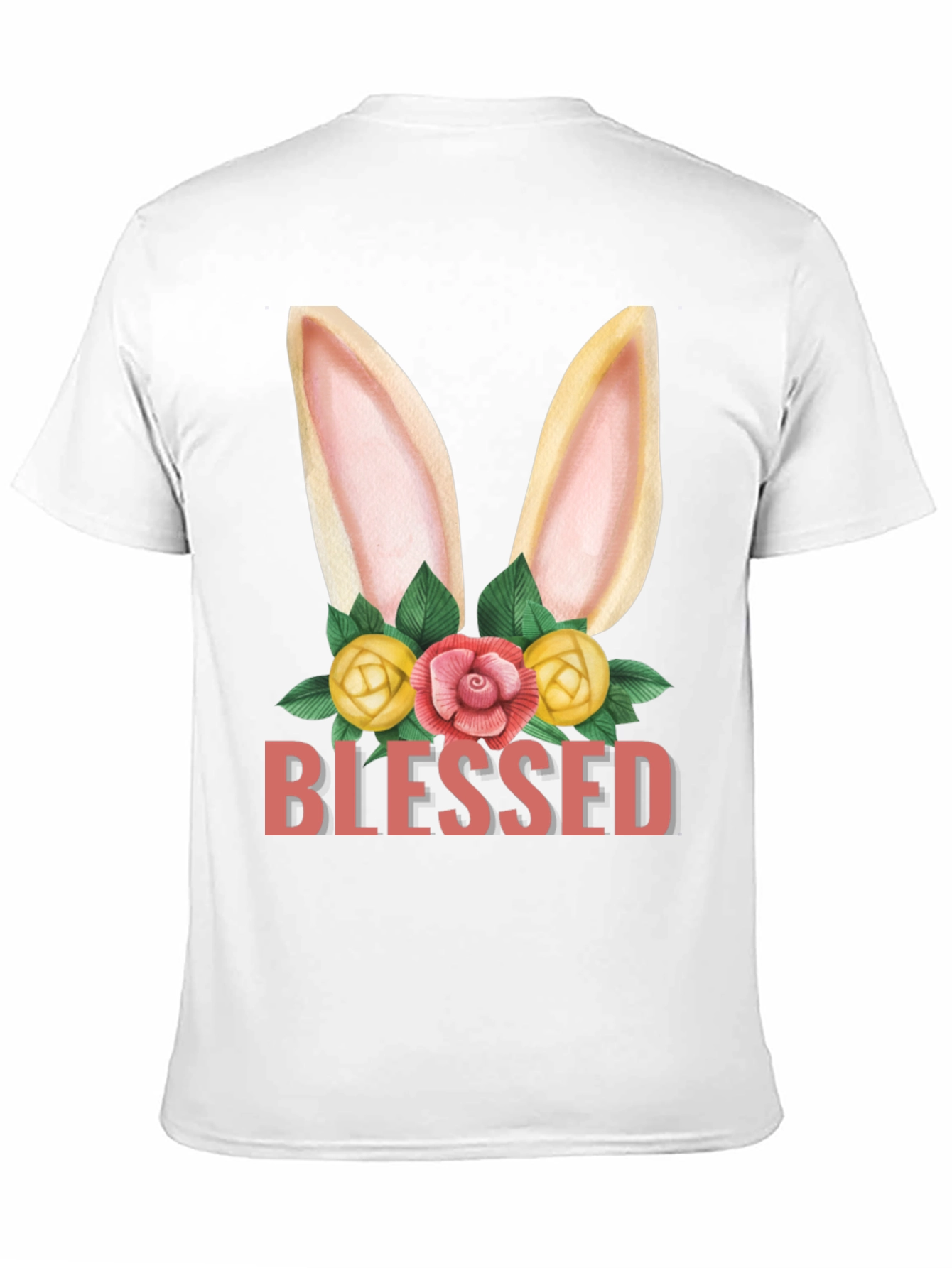 Blessed Easter Bunny Floral Graphic T-Shirt - 11