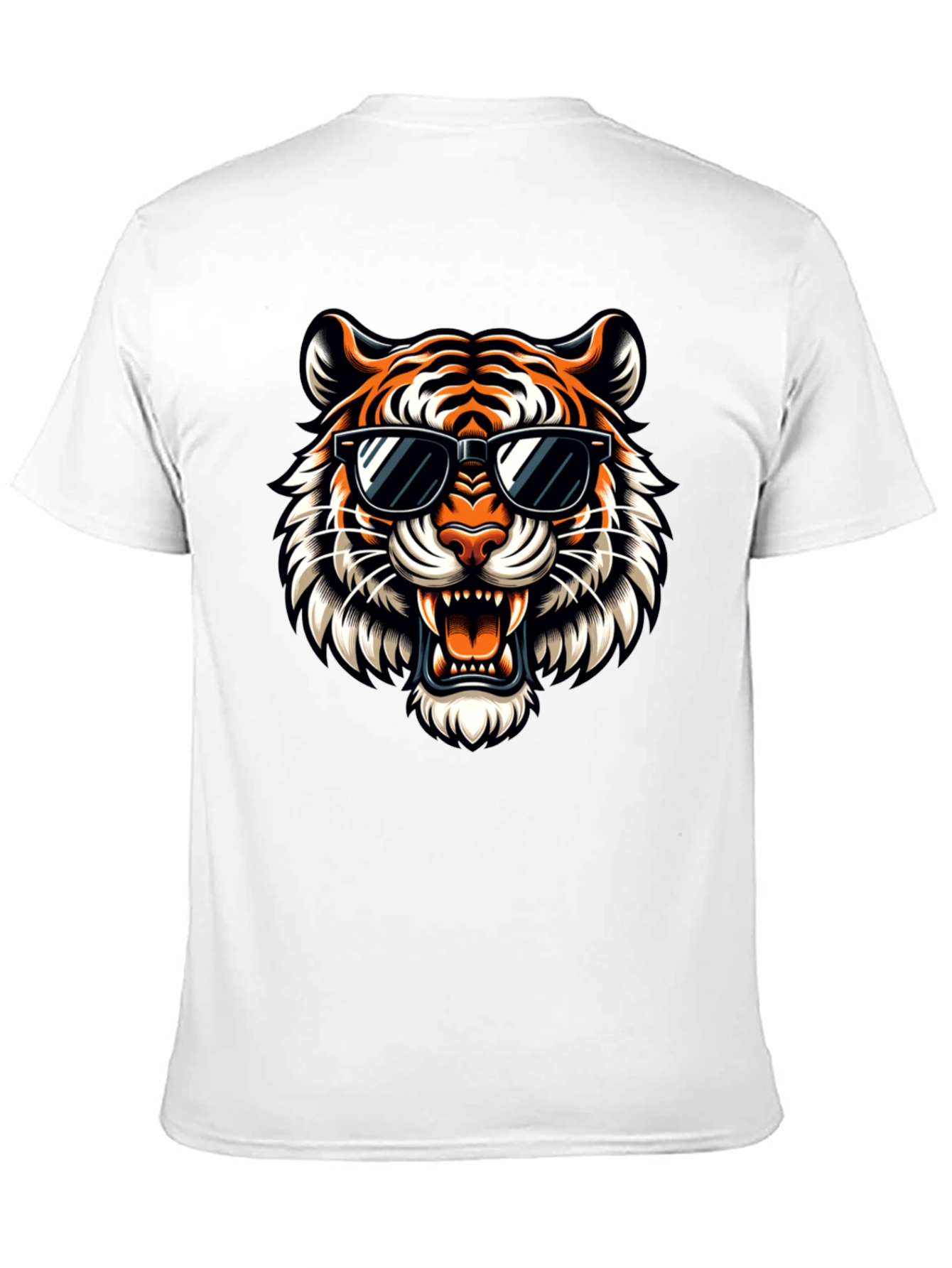 Black Cool Tiger Graphic Tee - Stylish Black T-Shirt view 11