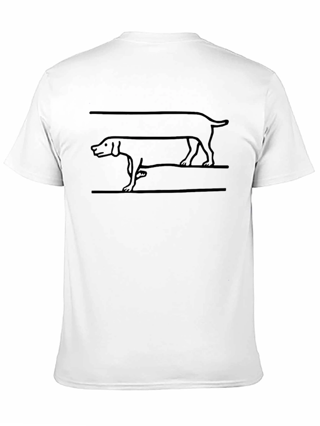 Black Dog Silhouette Graphic Tee - Unisex Black Shirt view 11