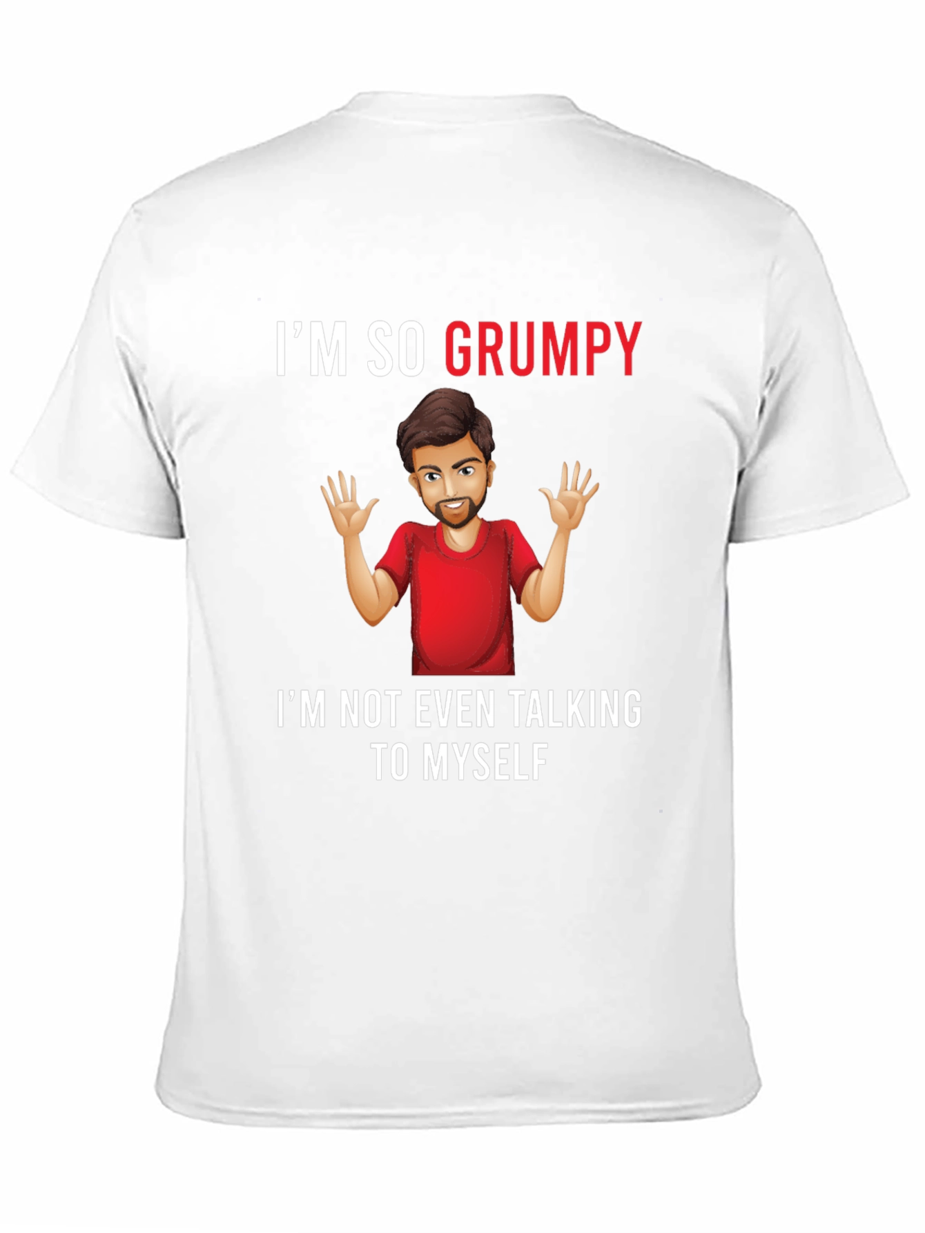 Black Grumpy Graphic Tee -  Humorous Mens T-Shirt view 11