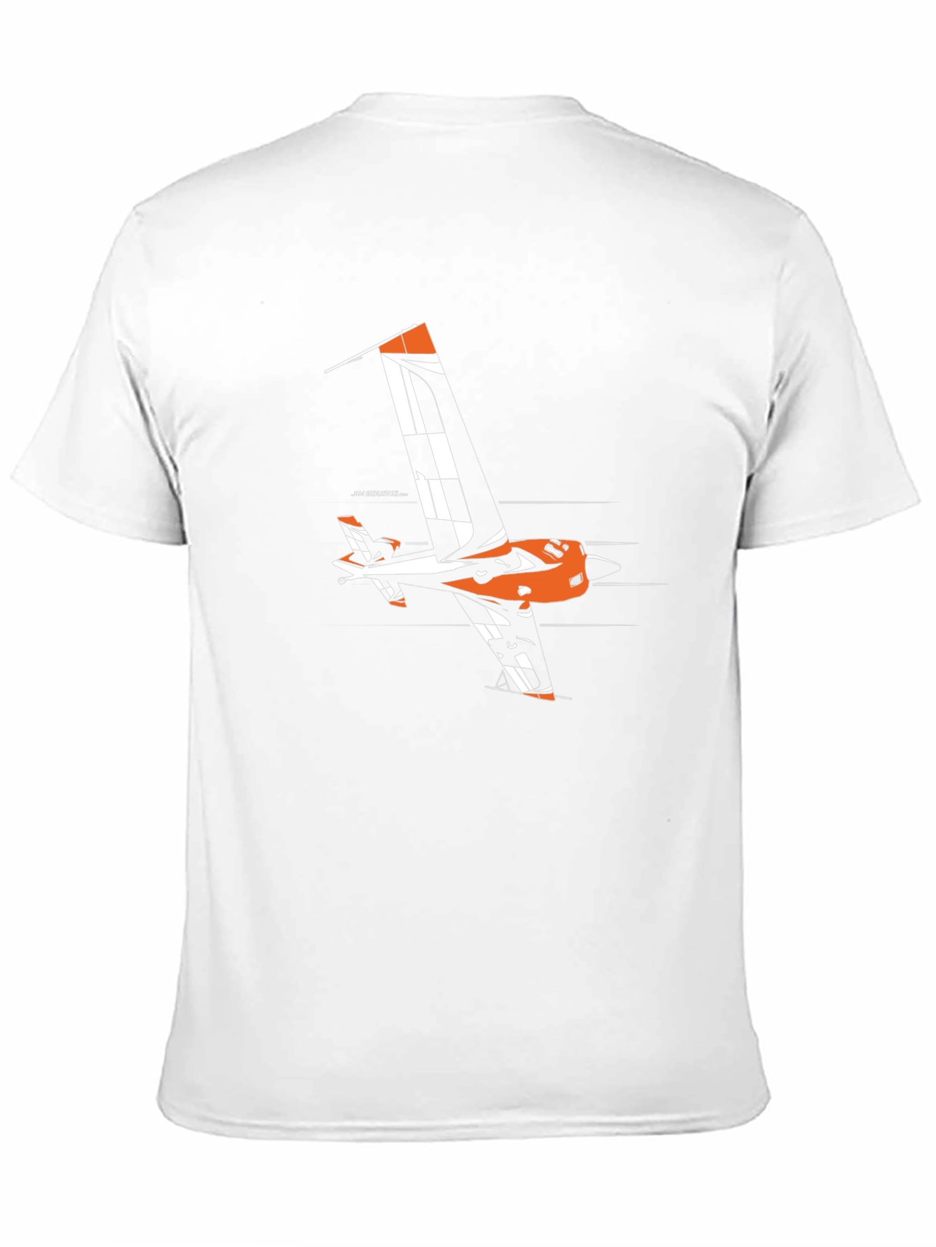 Black Orange Aerobatic Airplane T-Shirt - Black view 11