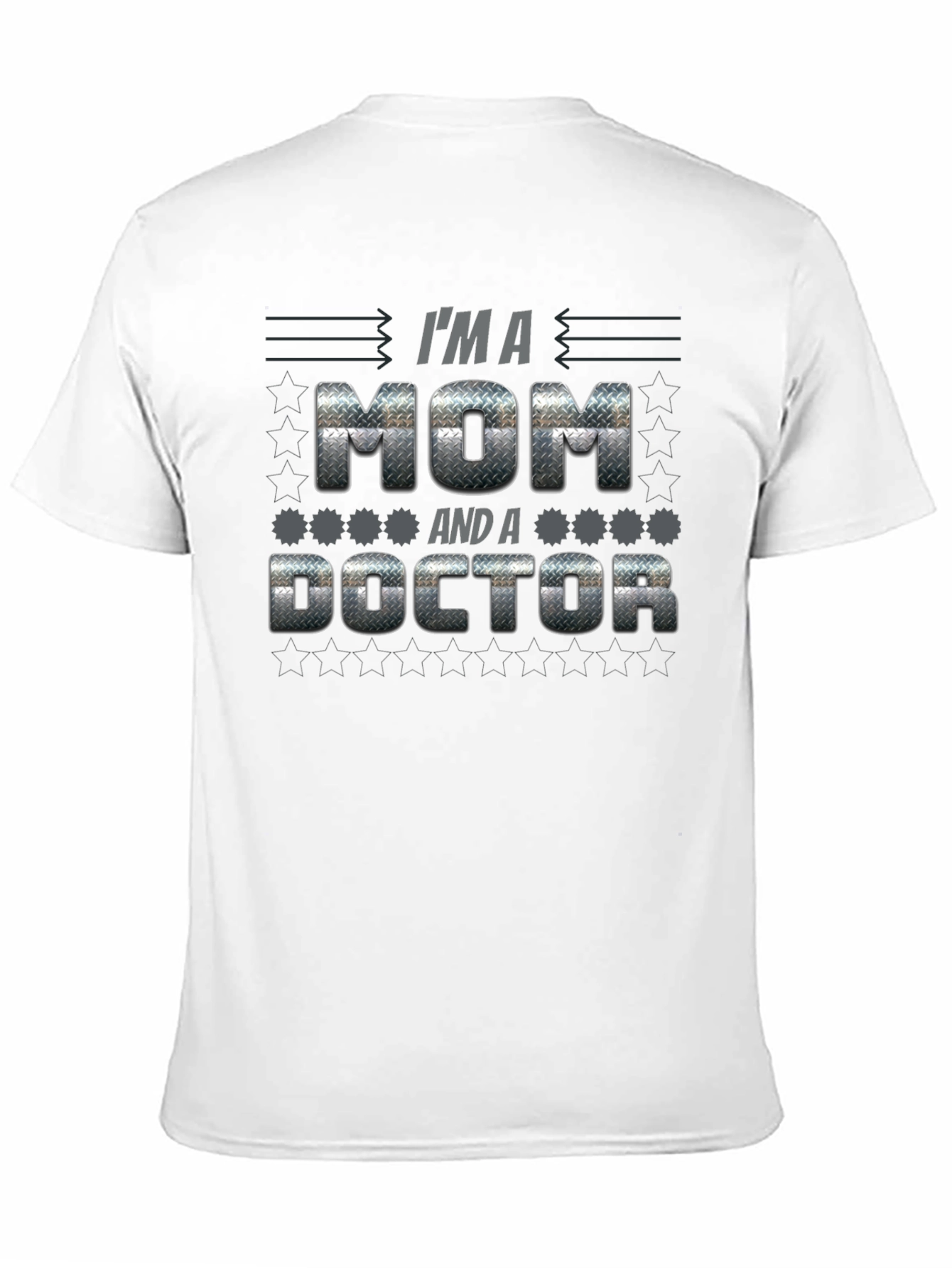 Black I'm A Mom and a Doctor Graphic T-Shirt view 11