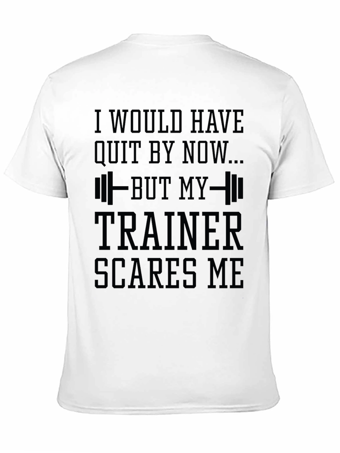 Black Trainer Scares Me Funny Gym T-Shirt view 11