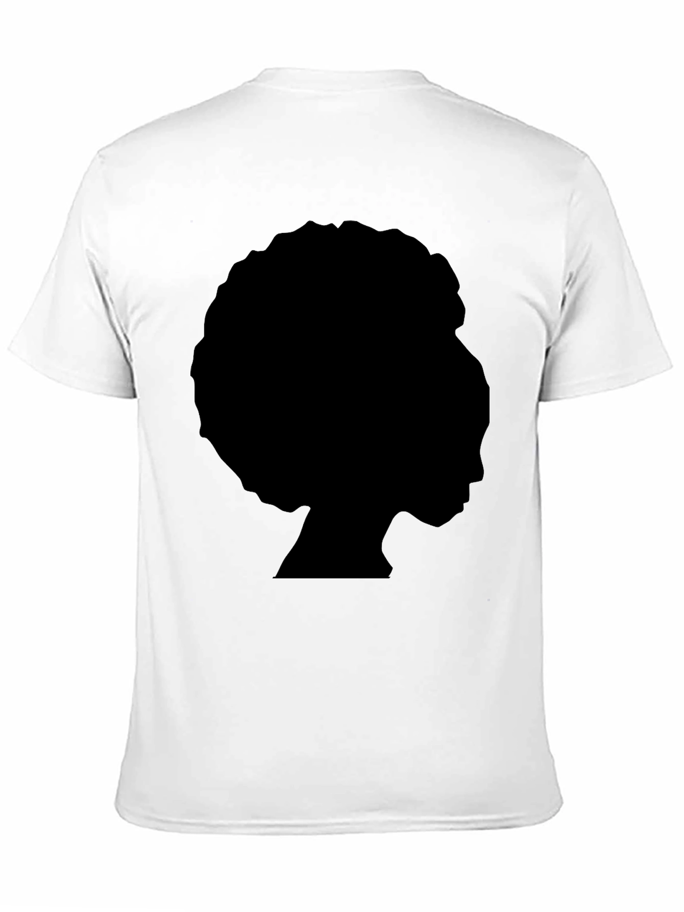 Black Afro Silhouette Graphic Tee - Cool Black T-Shirt view 11