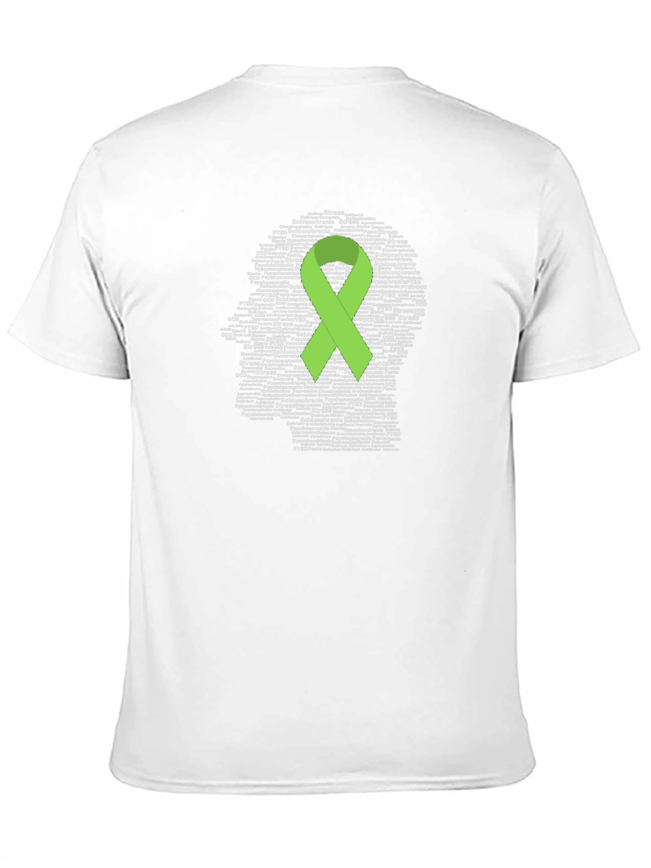 Black Mental Health Awareness Ribbon T-Shirt view 11