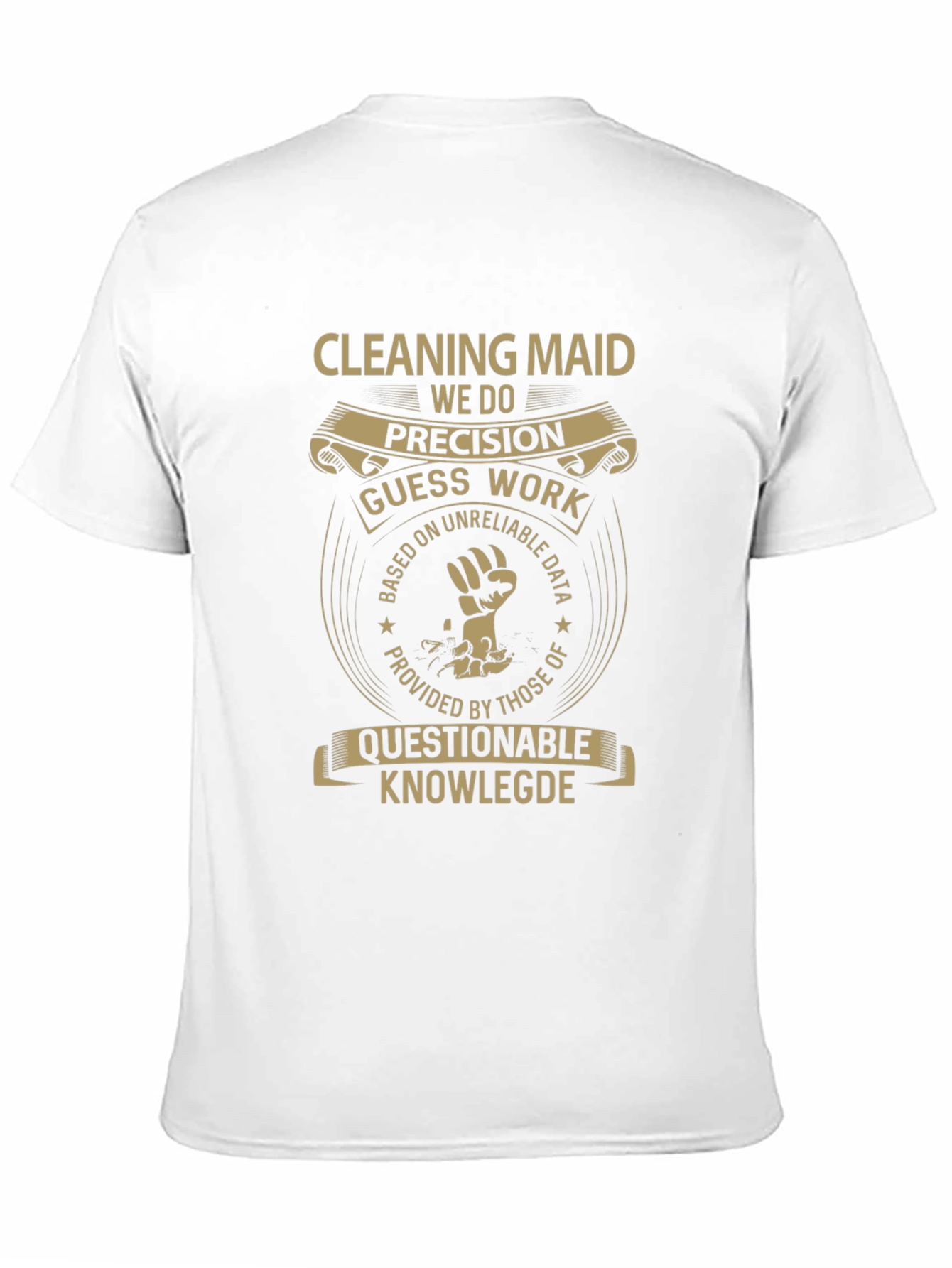Black Cleaning Maid Precision T-Shirt view 11