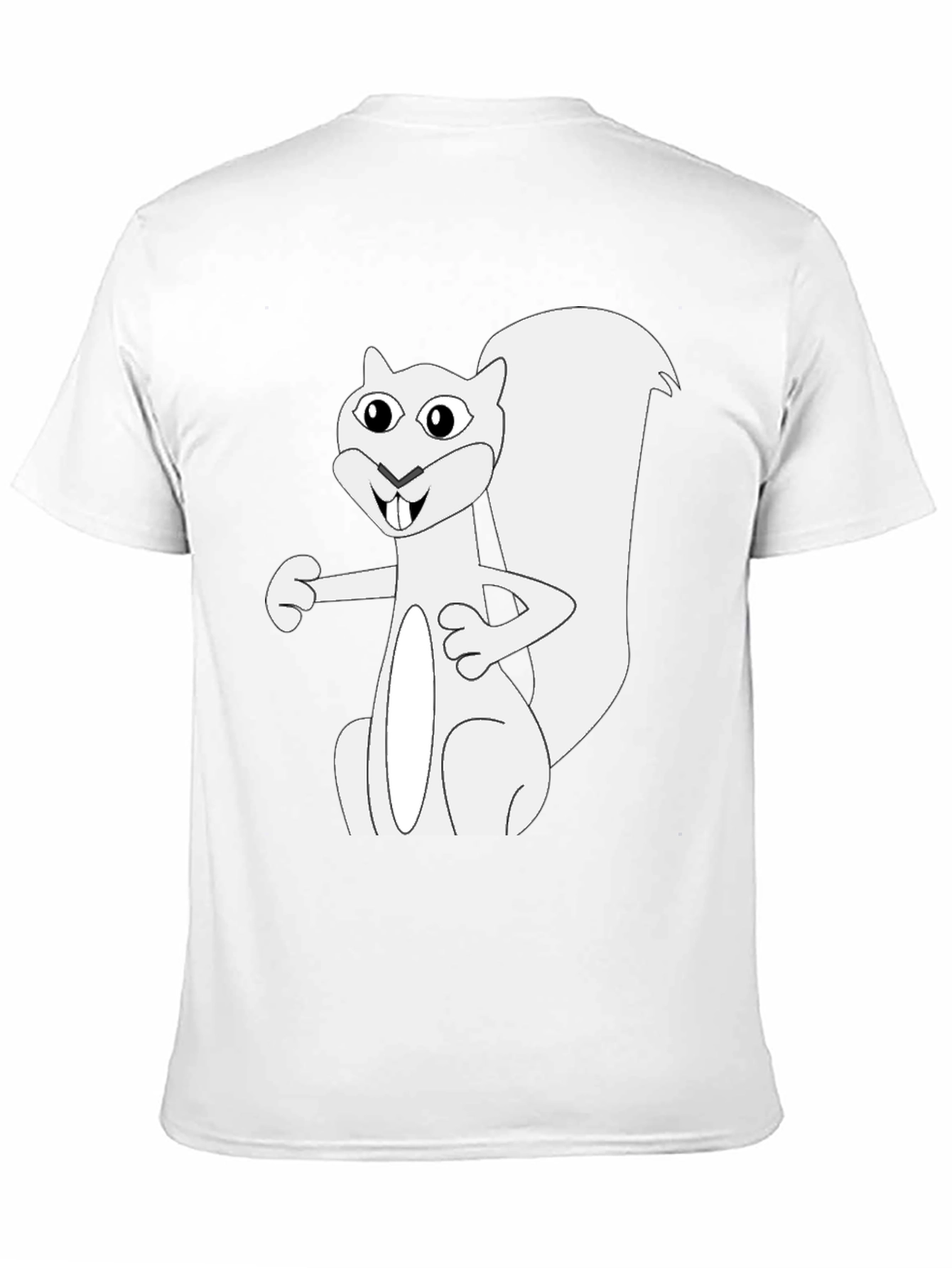 Black Squirrel Graphic Tee - Black Cotton T-Shirt view 11