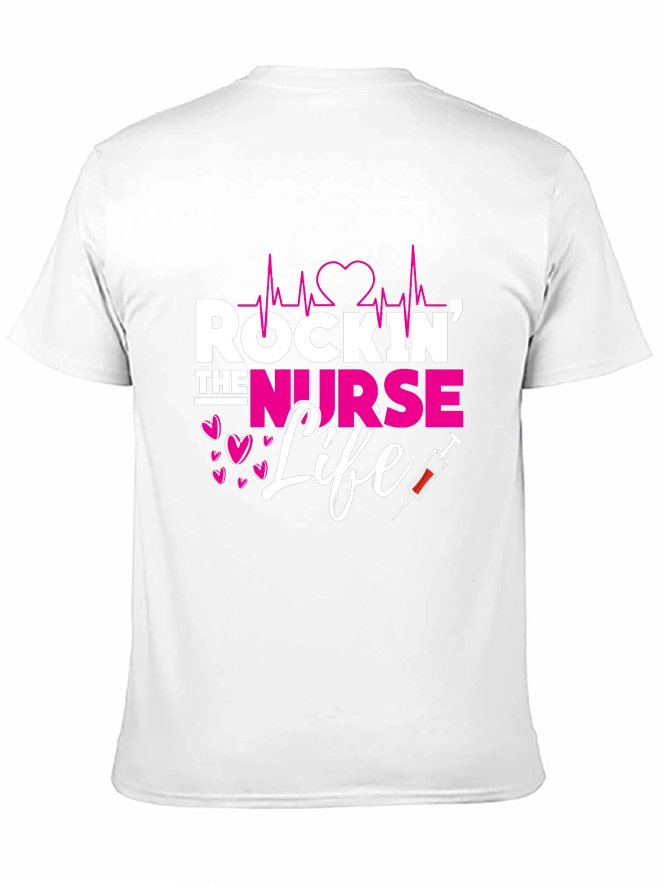 Black Rockin' The Nurse Life Graphic Tee view 11