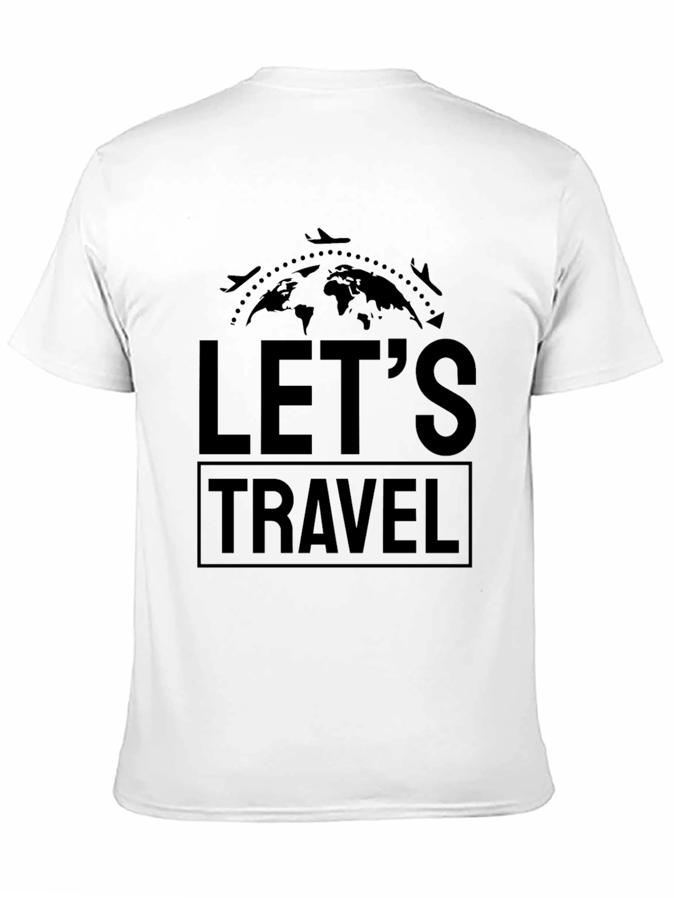 Black Let's Travel Black T-Shirt view 11