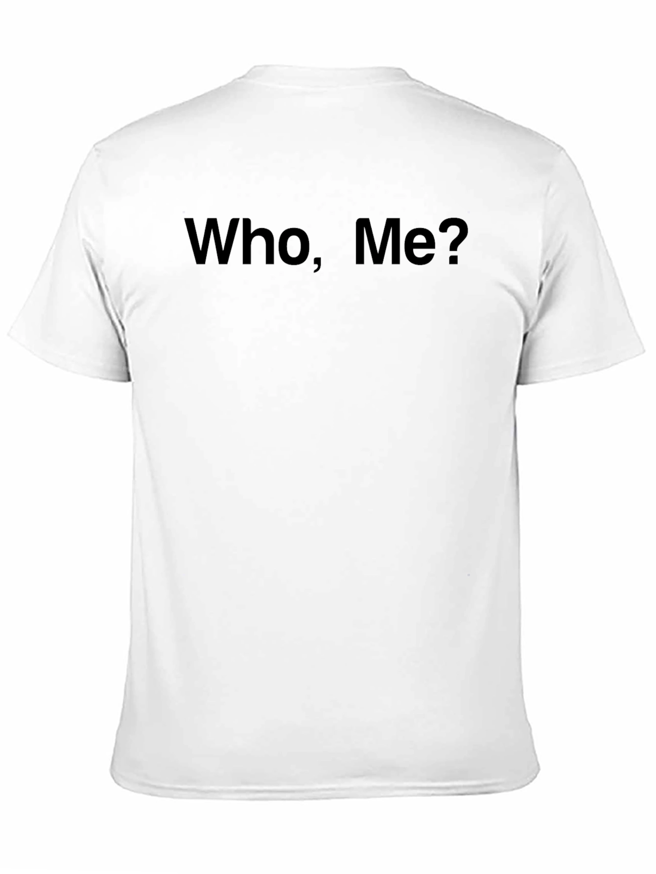 Black Who, Me? Graphic T-Shirt - Black Crew Neck Tee for Men view 11