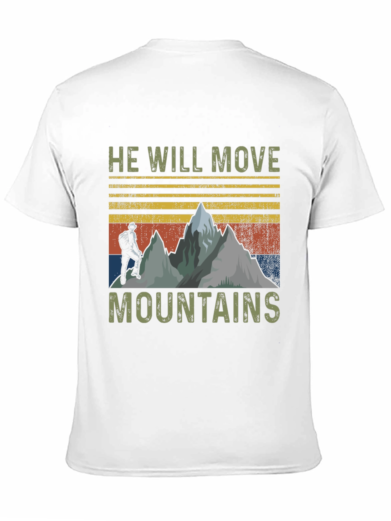 Black He Will Move Mountains Graphic Tee view 11