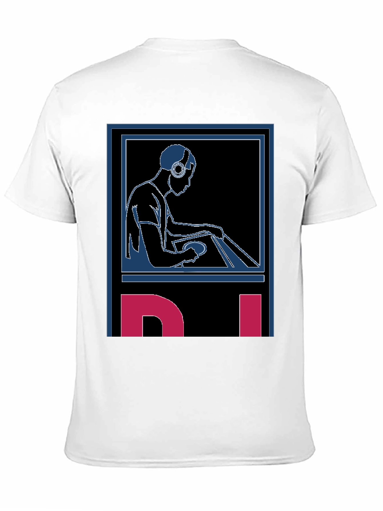 Black DJ Graphic Tee - Black Cotton Blend view 11