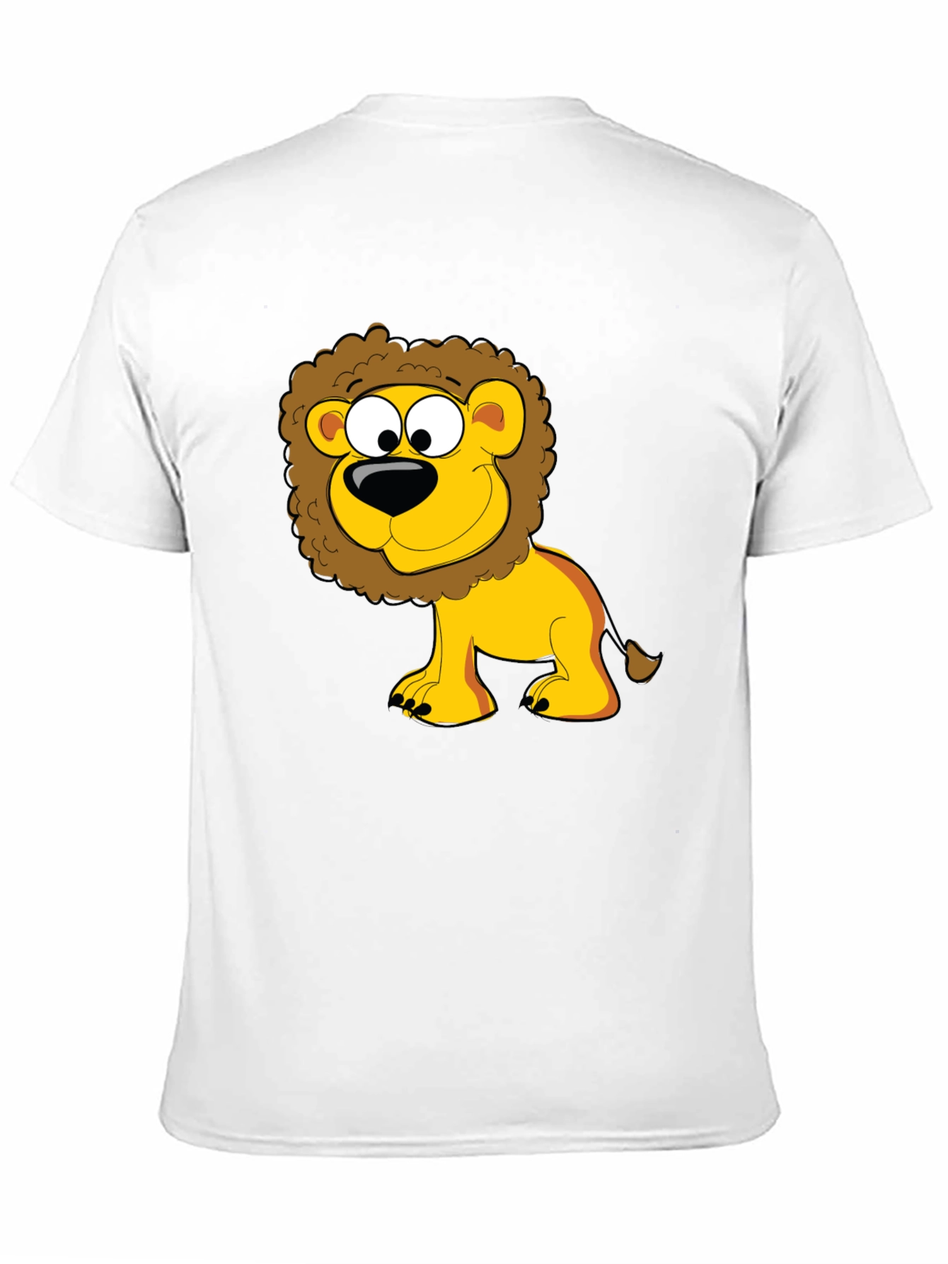 Black Lion Cartoon Graphic Black T-Shirt view 11