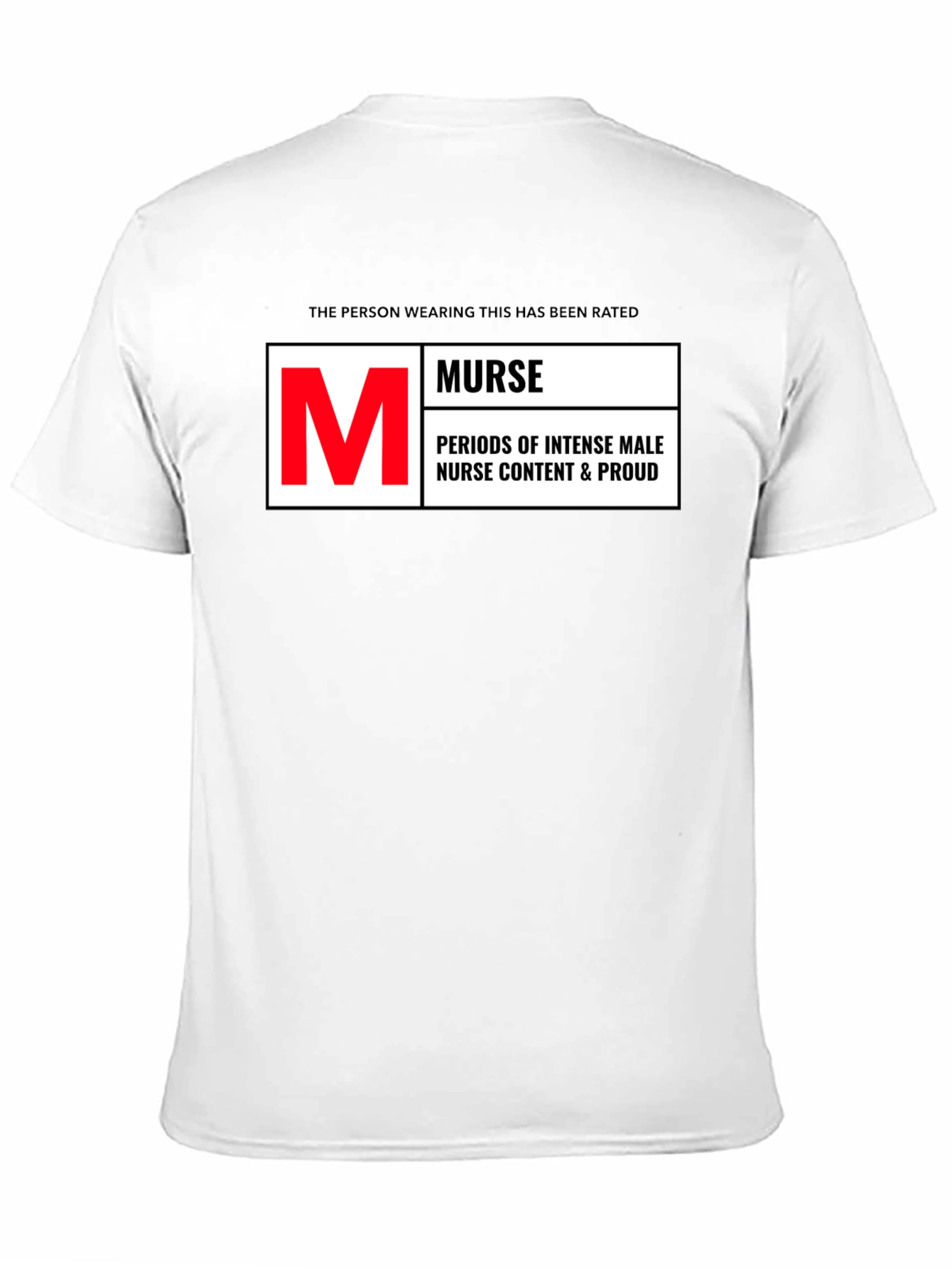 Black Murse T-Shirt: Male Nurse Content view 11