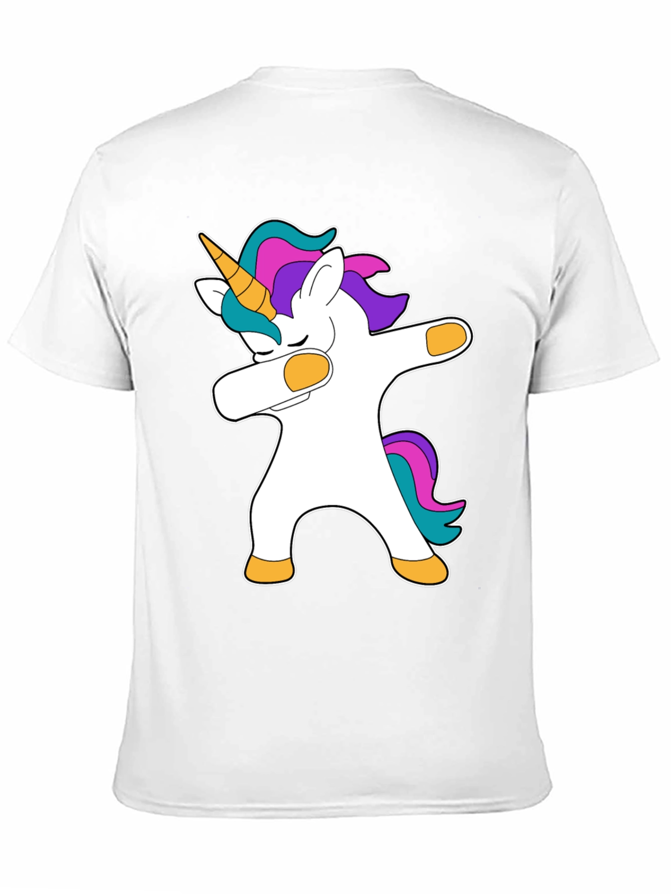 Black Dabbing Unicorn Black T-Shirt view 11
