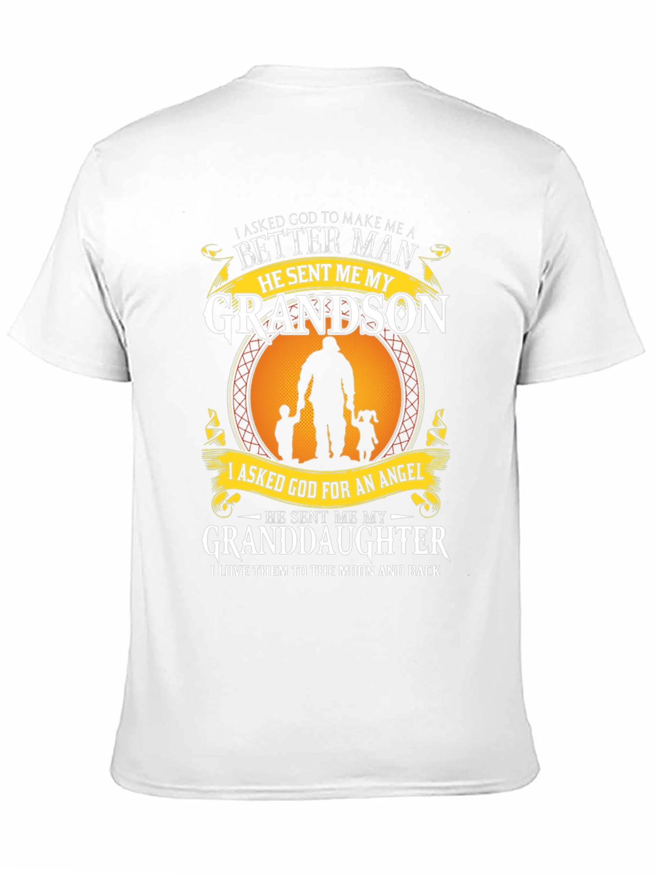 Black Grandparent T-Shirt: Grandson & Granddaughter view 11