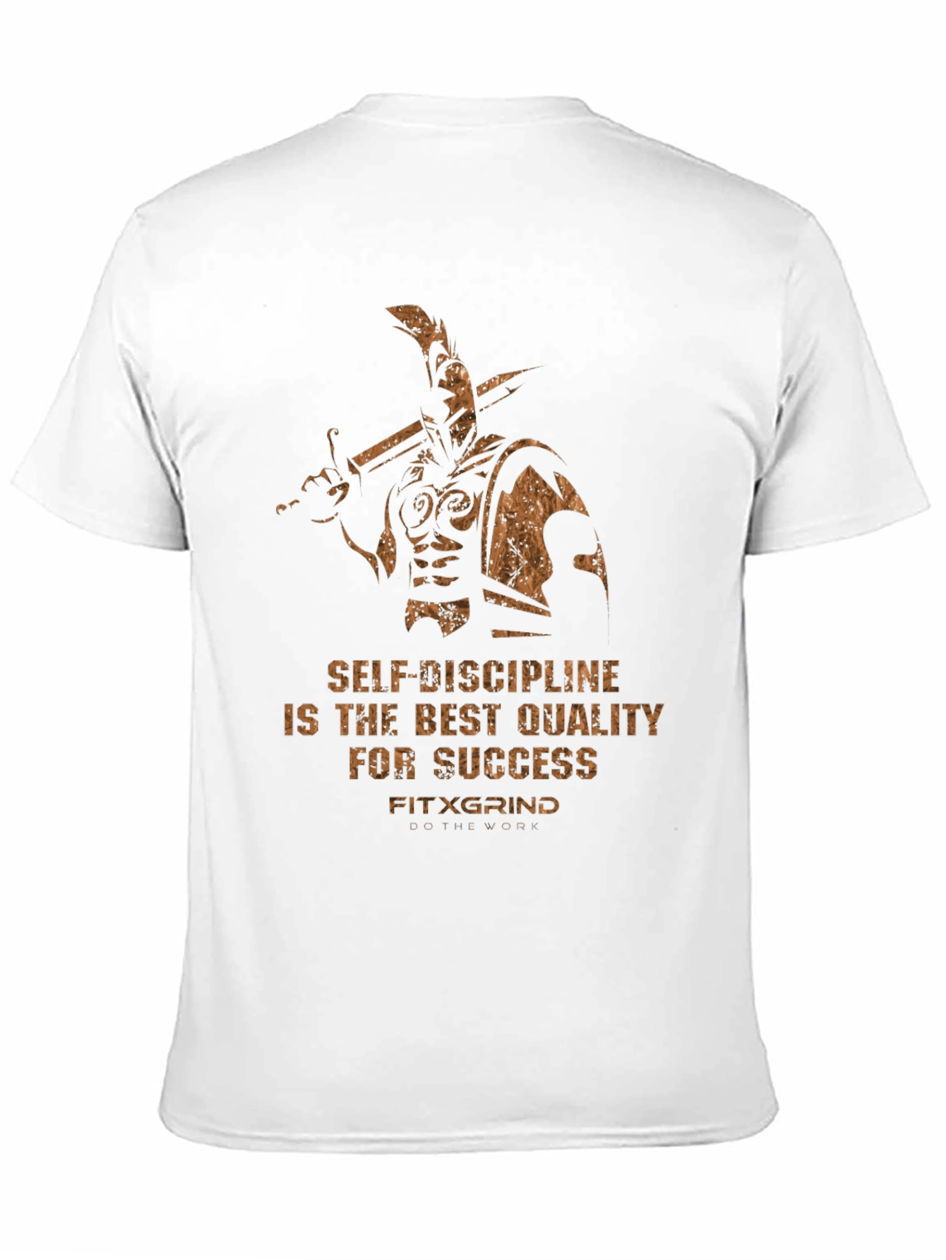 Black Motivational Warrior T-Shirt: Self-Discipline for Success view 11